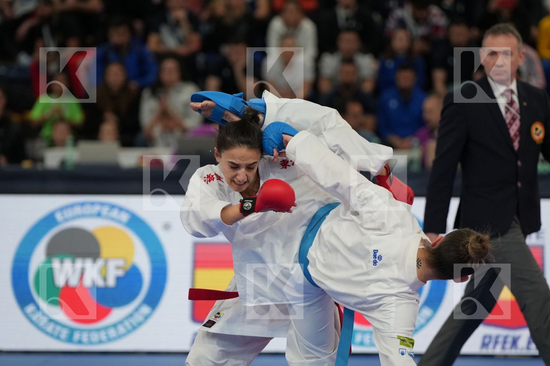 TEYMUROVA FIDAN (AZERBAIJAN) vs GOMEZ MORALES NADIA (SPAIN) in Female Kumite -50 Kg - bronze bout