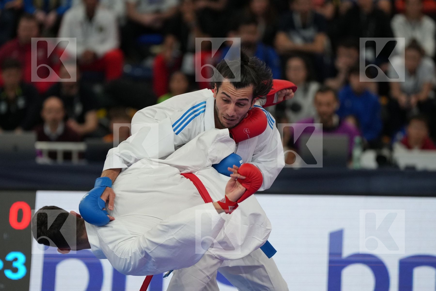 DELESTAL JIMENO FERNANDO (SPAIN) vs UYGUR BURAK (TURKEY) in Male Kumite -67 Kg - bronze bout