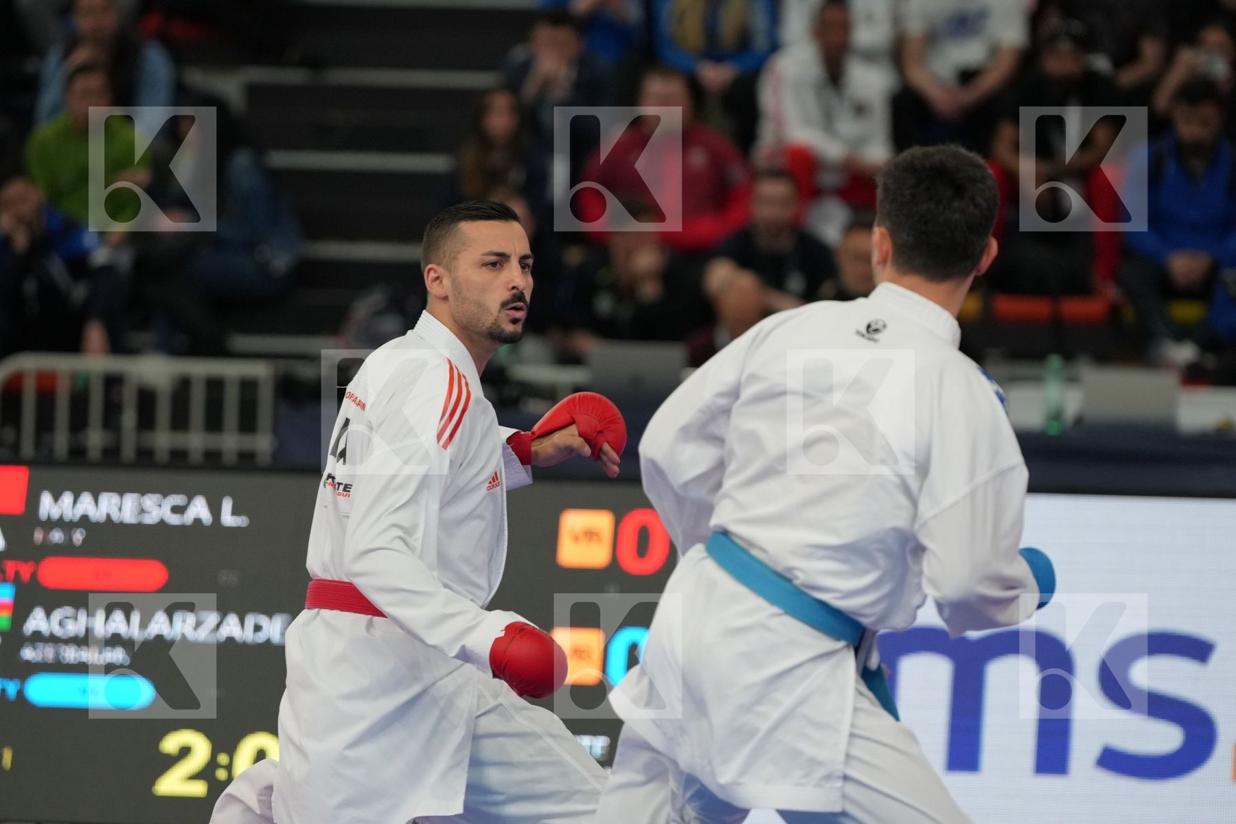 MARESCA LUCA (ITALY) vs AGHALARZADE TURAL (AZERBAIJAN) in Male Kumite -67 Kg - bronze bout