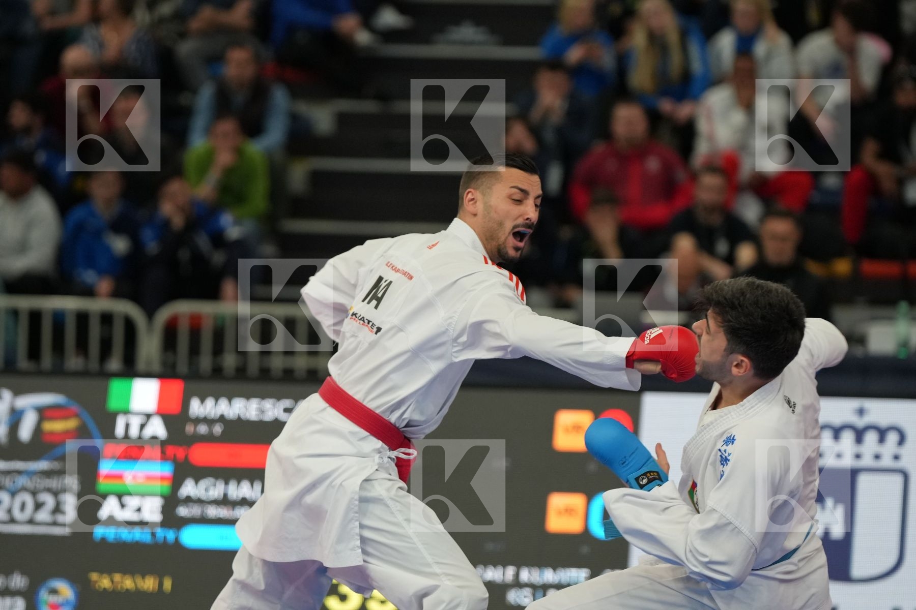 MARESCA LUCA (ITALY) vs AGHALARZADE TURAL (AZERBAIJAN) in Male Kumite -67 Kg - bronze bout