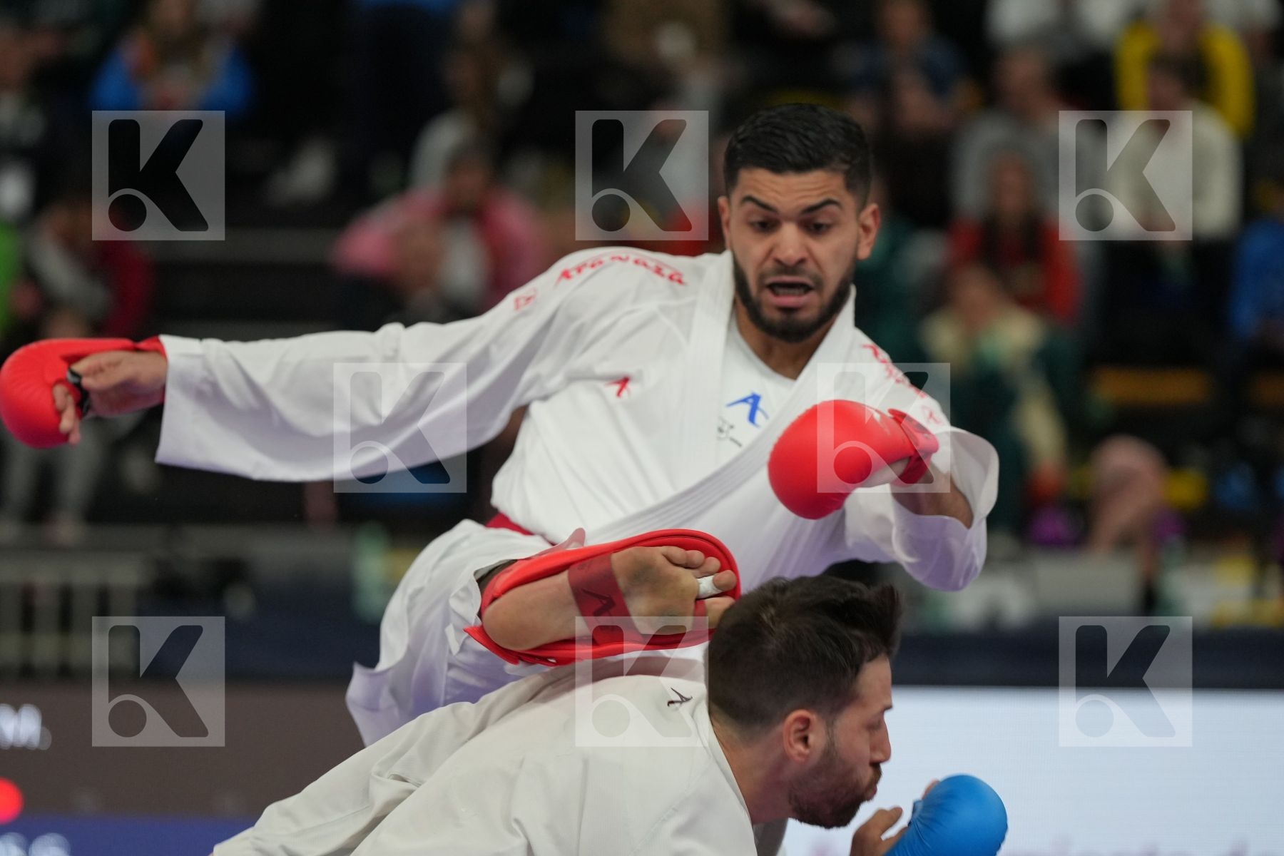 FILALI MEHDI (FRANCE) vs TZANOS GEORGIOS (GREECE) in Male Kumite 84+ Kg - Final bout