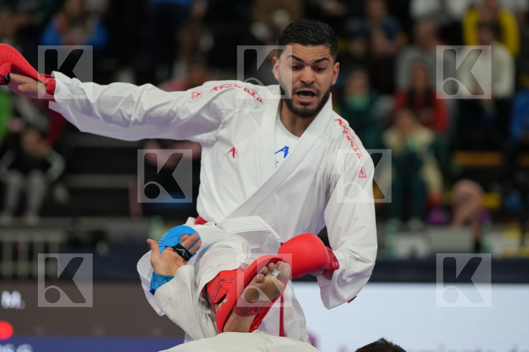 FILALI MEHDI (FRANCE) vs TZANOS GEORGIOS (GREECE) in Male Kumite 84+ Kg - Final bout