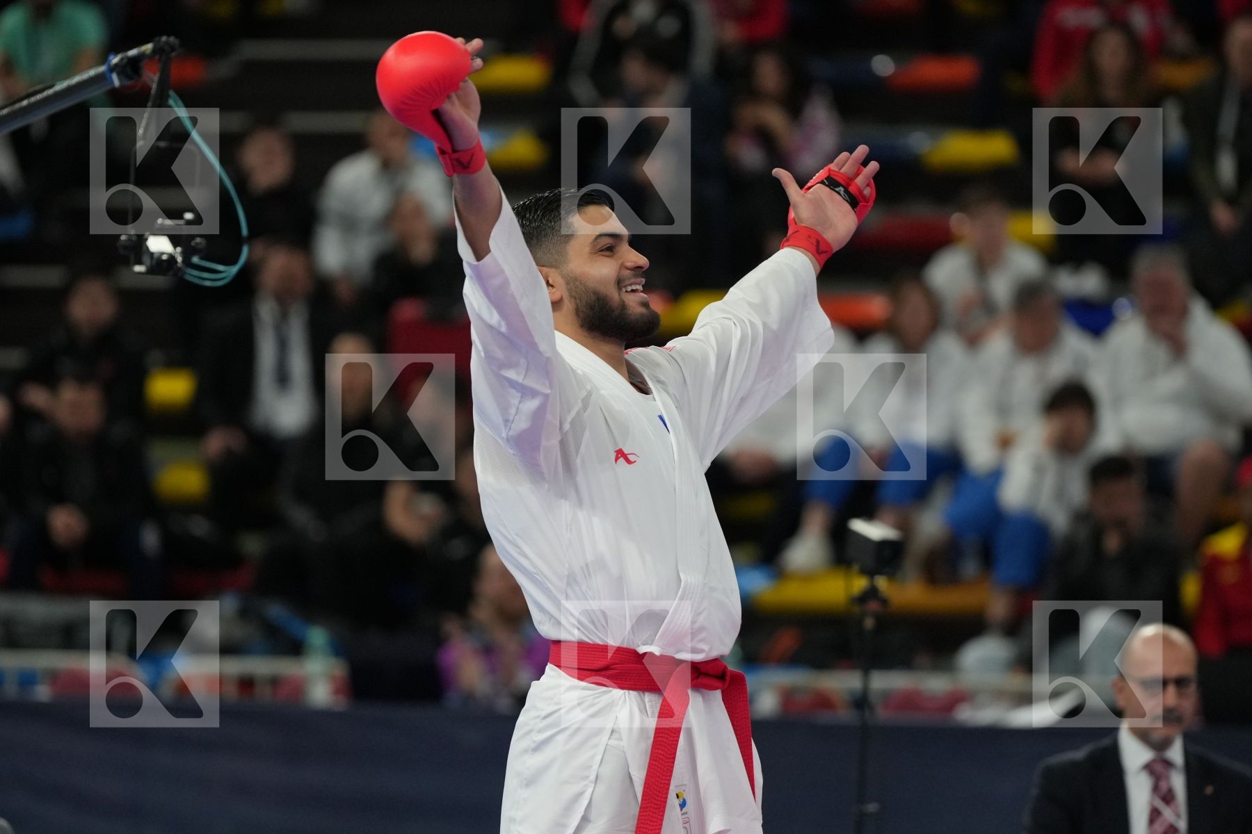 FILALI MEHDI (FRANCE) vs TZANOS GEORGIOS (GREECE) in Male Kumite 84+ Kg - Final bout