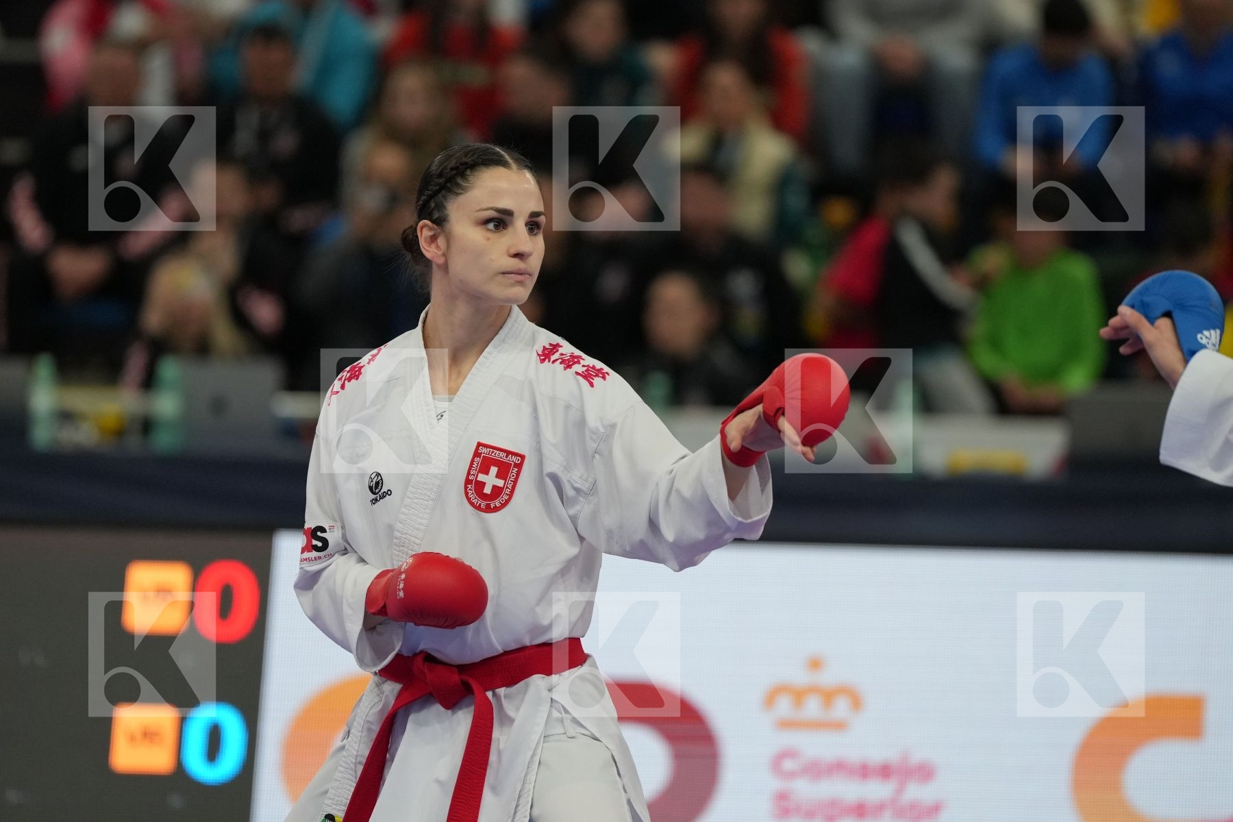 QUIRICI ELENA (SWITZERLAND) vs ZARETSKA IRYNA (AZERBAIJAN) in Female Kumite -68 Kg - Final bout
