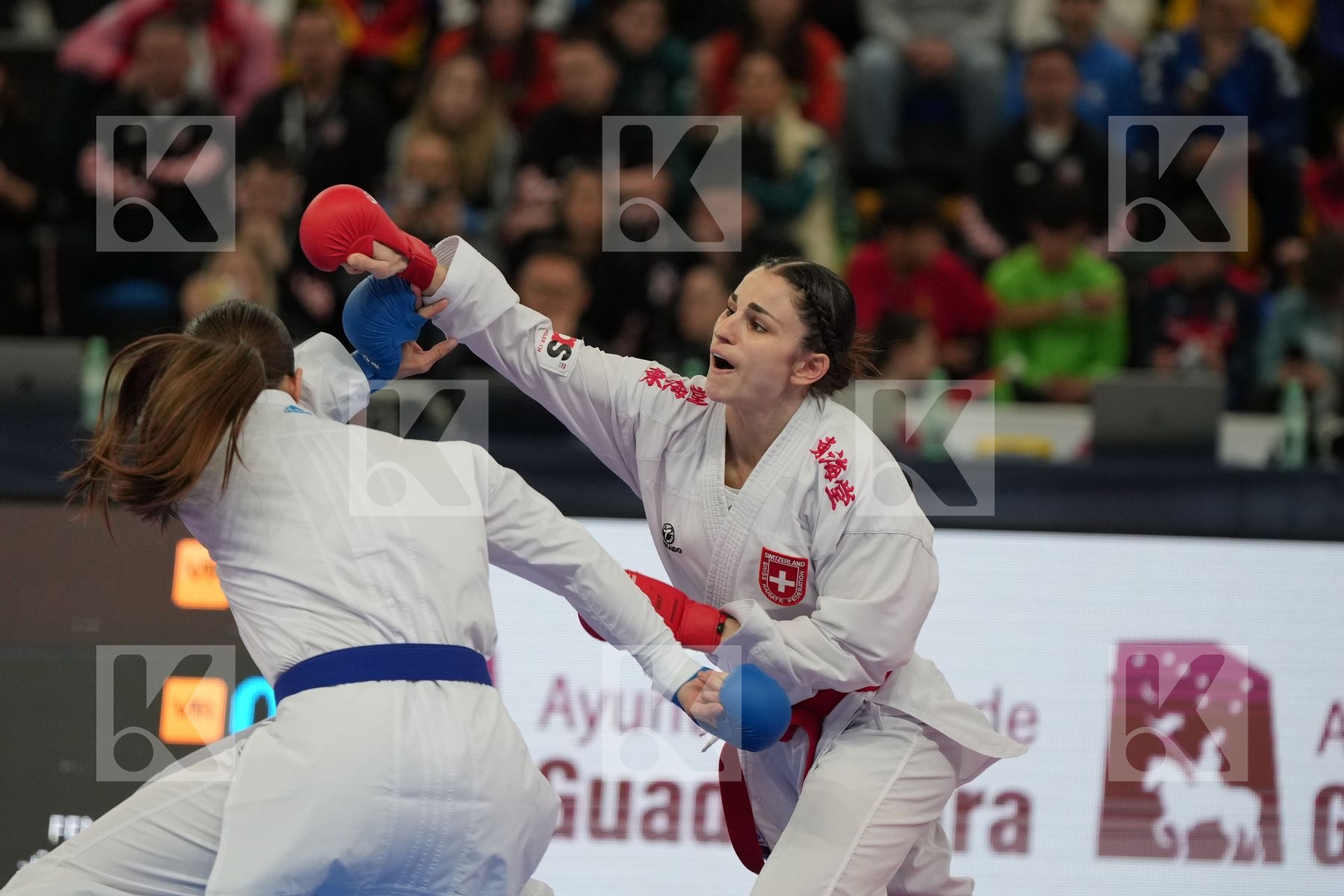 QUIRICI ELENA (SWITZERLAND) vs ZARETSKA IRYNA (AZERBAIJAN) in Female Kumite -68 Kg - Final bout