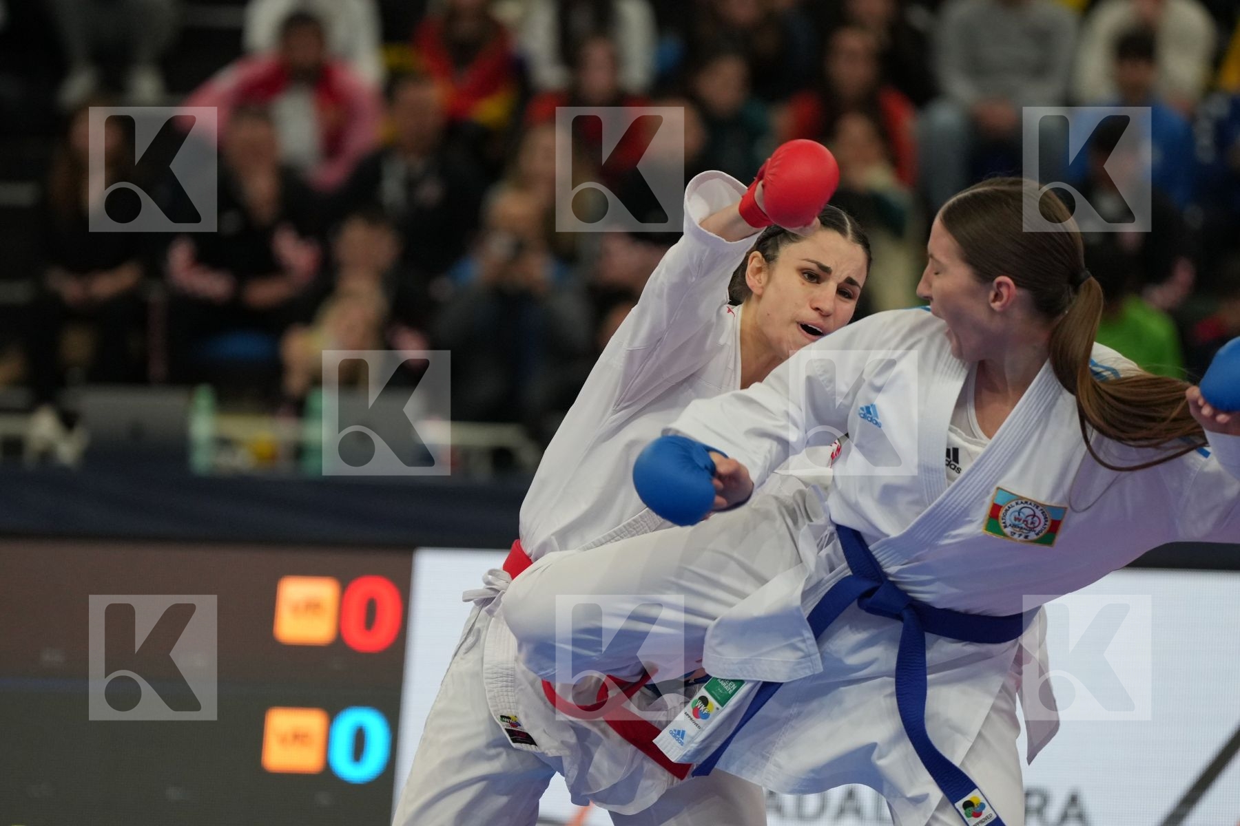 QUIRICI ELENA (SWITZERLAND) vs ZARETSKA IRYNA (AZERBAIJAN) in Female Kumite -68 Kg - Final bout