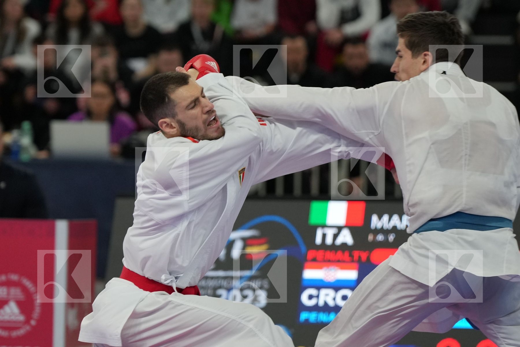 MARTINA MICHELE (ITALY) vs GARIBOVIC ENES (CROATIA) in Male Kumite -84 Kg - Final bout