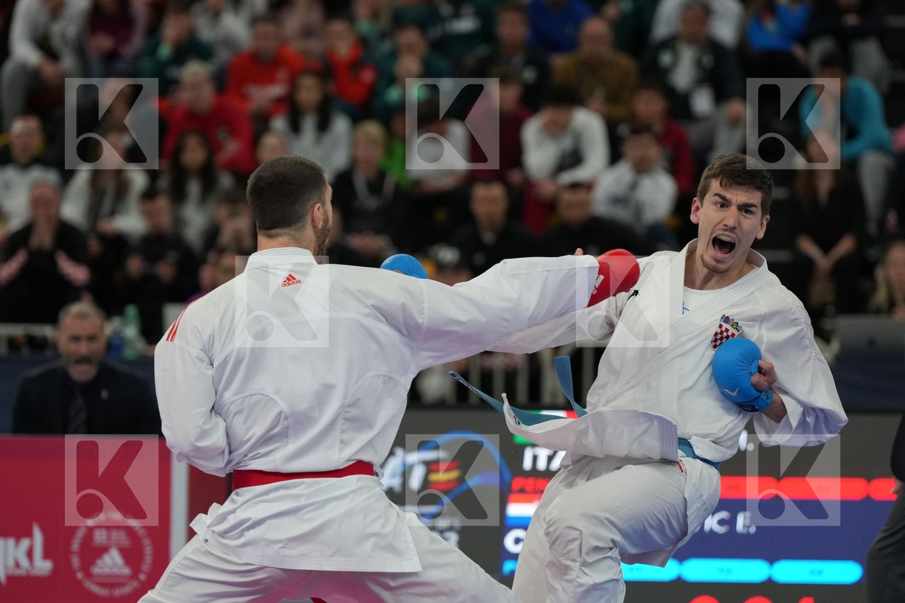 MARTINA MICHELE (ITALY) vs GARIBOVIC ENES (CROATIA) in Male Kumite -84 Kg - Final bout