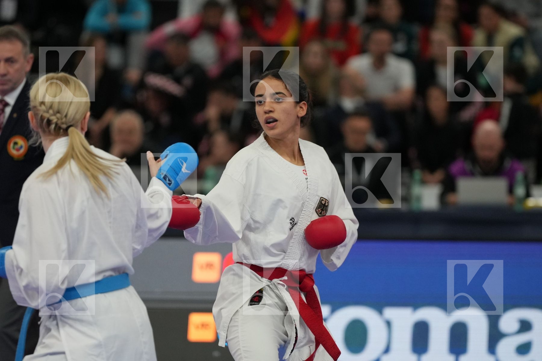 KHAMIS REEM (GERMANY) vs SEROGINA ANITA (UKRAINE) in Female Kumite -61 Kg - Final bout