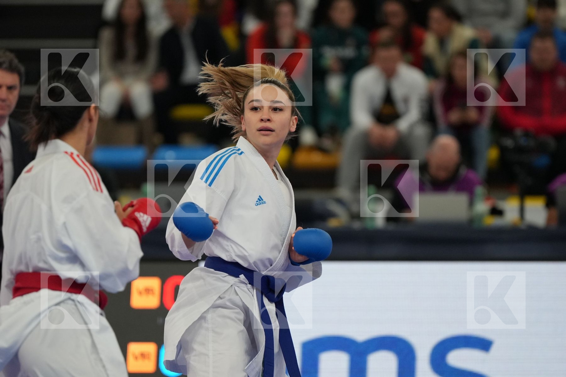 BRUNORI VERONICA (ITALY) vs TERLIUGA ANZHELIKA (UKRAINE) in Female Kumite -55 Kg - Final bout