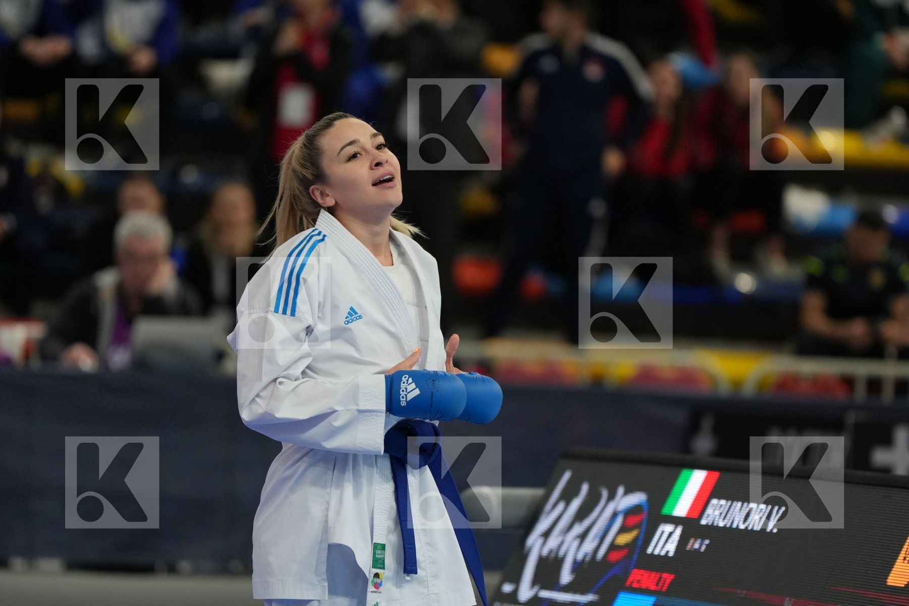 BRUNORI VERONICA (ITALY) vs TERLIUGA ANZHELIKA (UKRAINE) in Female Kumite -55 Kg - Final bout