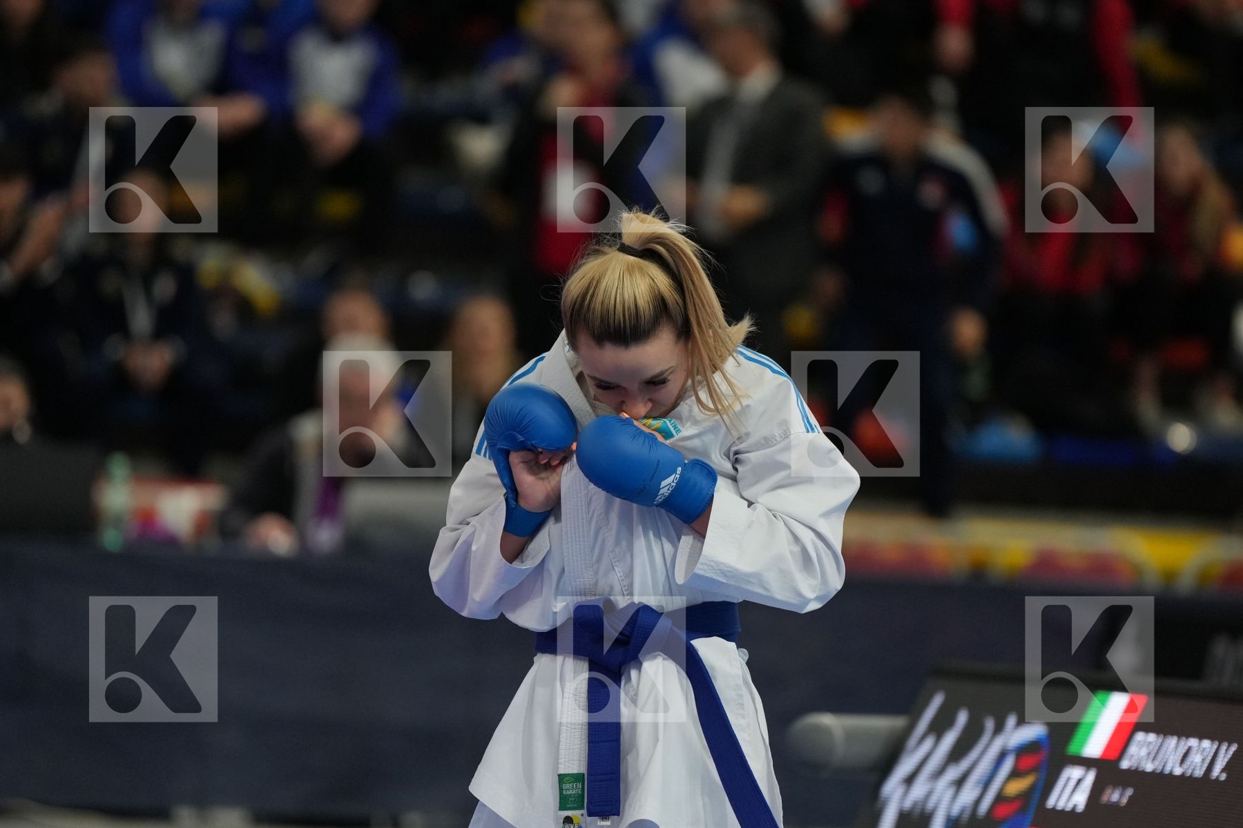 BRUNORI VERONICA (ITALY) vs TERLIUGA ANZHELIKA (UKRAINE) in Female Kumite -55 Kg - Final bout