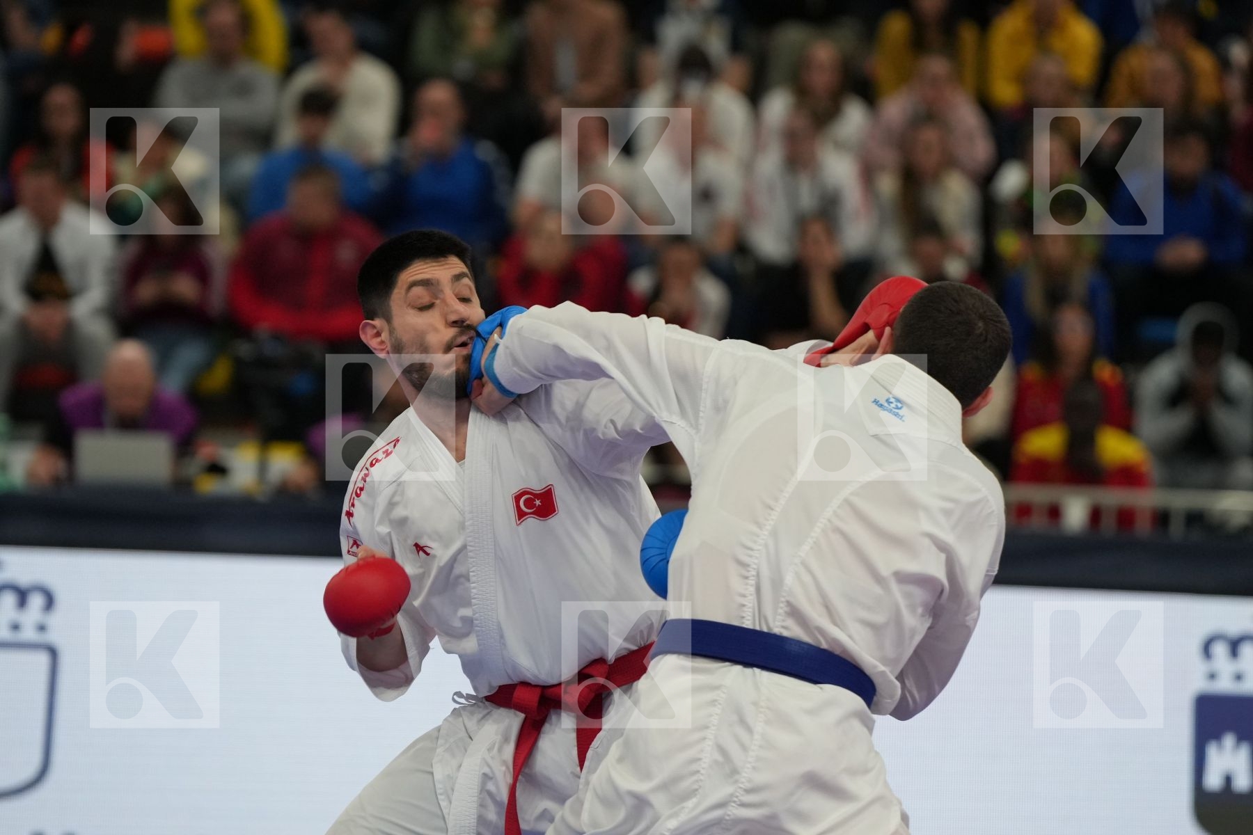 ELTEMUR ERMAN (TURKEY) vs ZAPLITNYI ANDRII (UKRAINE) in Male Kumite -75 Kg - Final bout