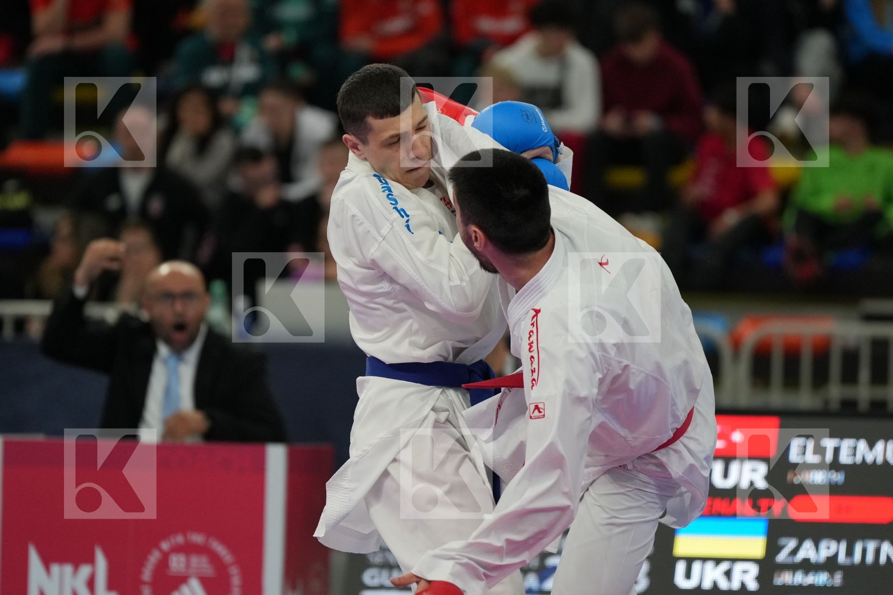 ELTEMUR ERMAN (TURKEY) vs ZAPLITNYI ANDRII (UKRAINE) in Male Kumite -75 Kg - Final bout