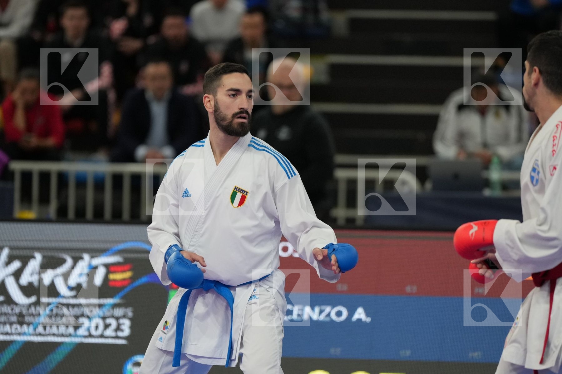 XENOS CHRISTOS-STEFANOS (GREECE) vs CRESCENZO ANGELO (ITALY) in Male Kumite -60 Kg - Final bout