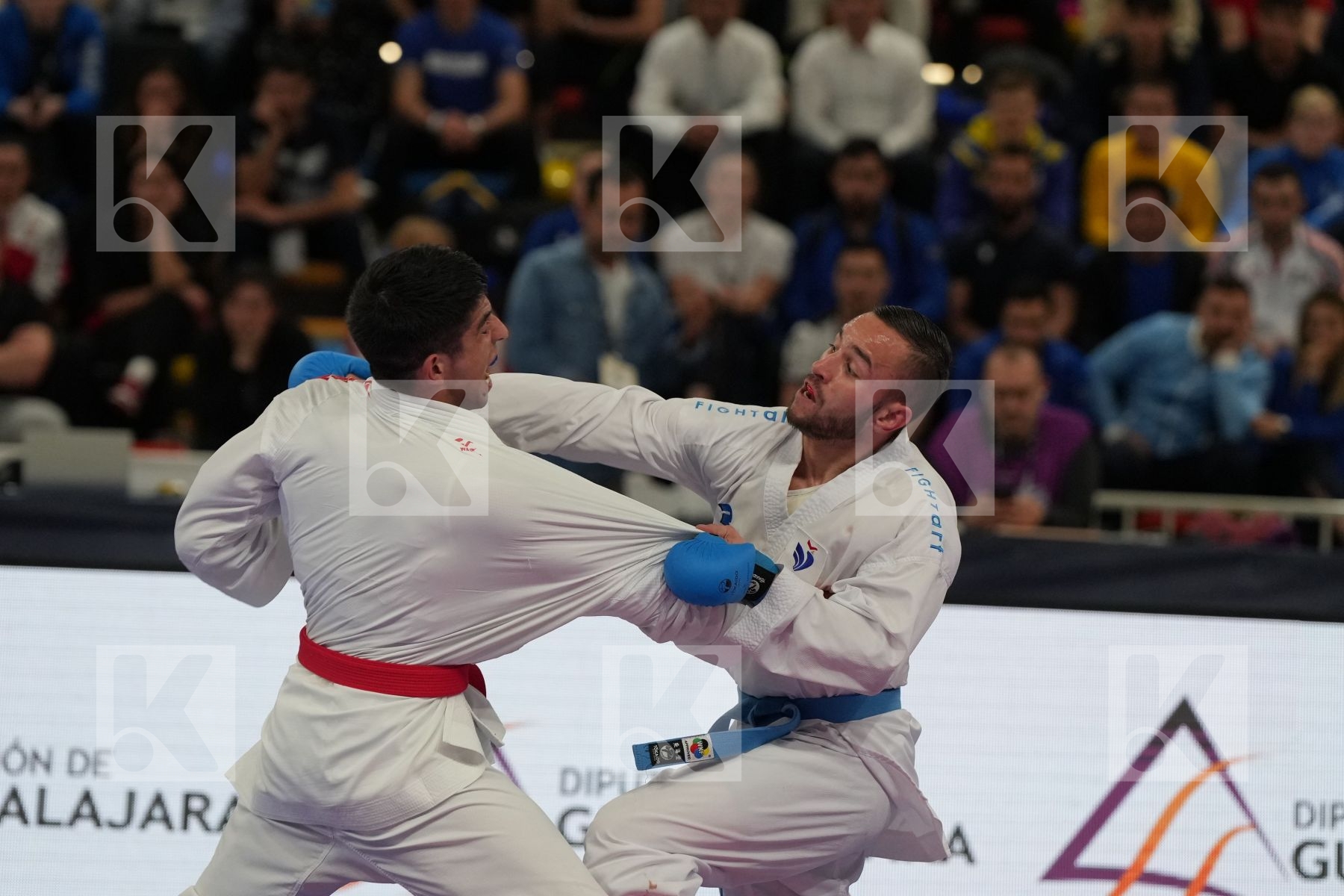 XENOS DIONYSIOS (GREECE) vs DA COSTA STEVEN (FRANCE) in Male Kumite -67 Kg - Final bout