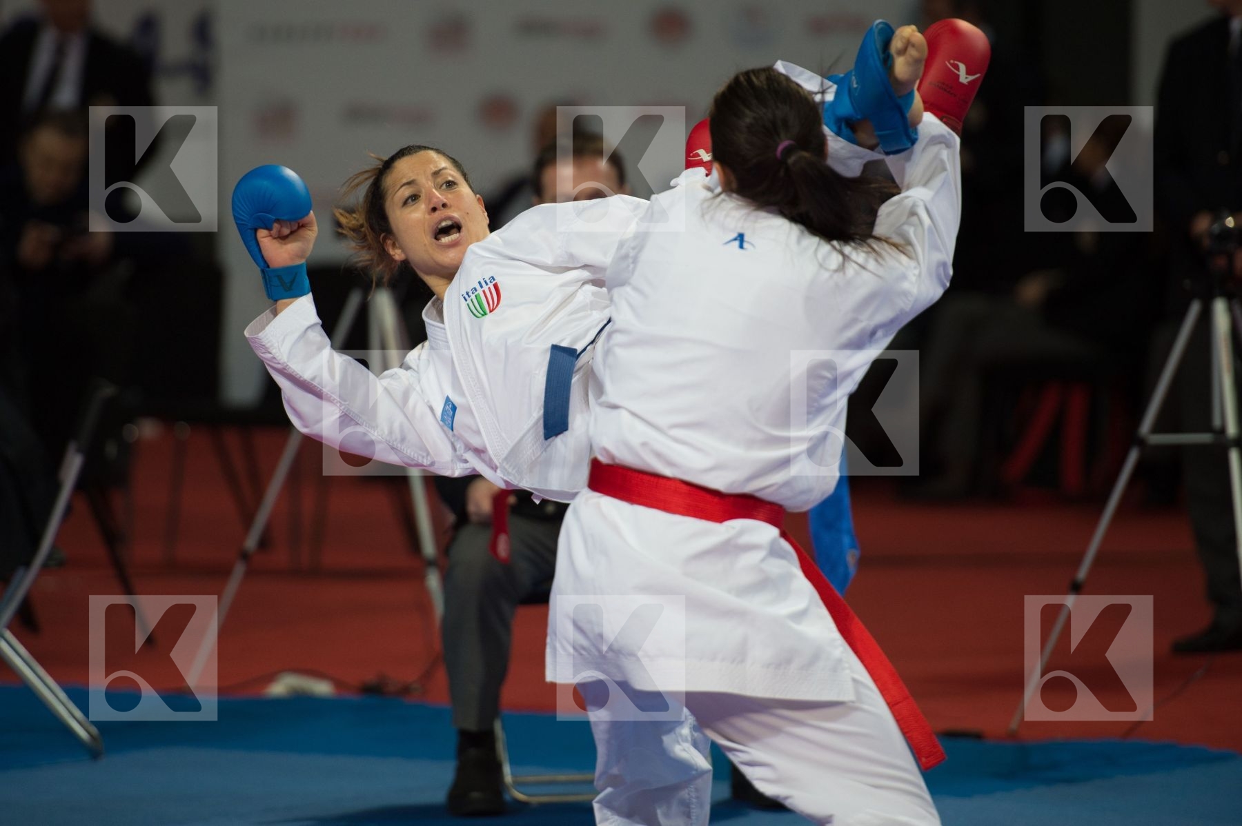 -61 kg female Gradowska Justyna Italy KO kumite Pasqua Laura Pol