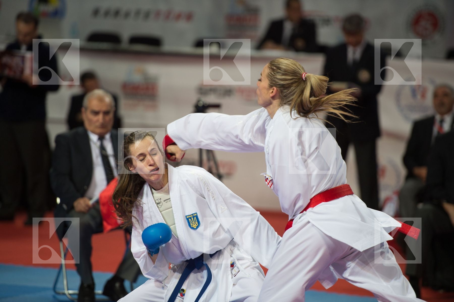 -55 kg Croatia female Kovacevic Jelena kumite Melnyk Zhanna top