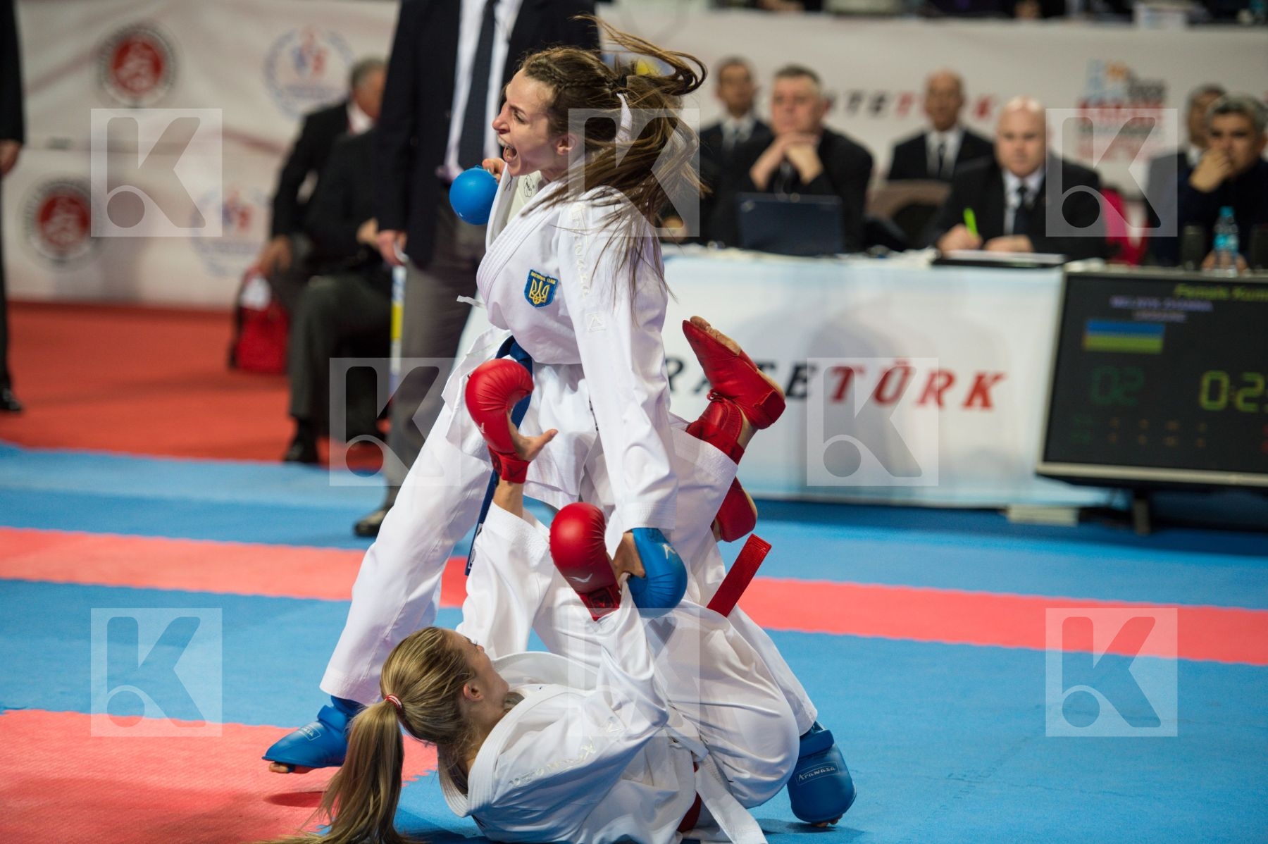 -55 kg Croatia female Kovacevic Jelena kumite Melnyk Zhanna top