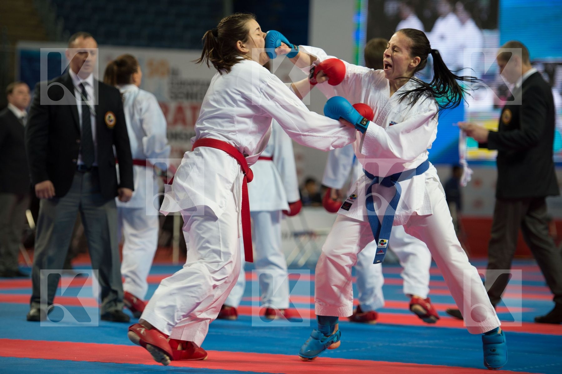female kumite Slovakia Spain team top