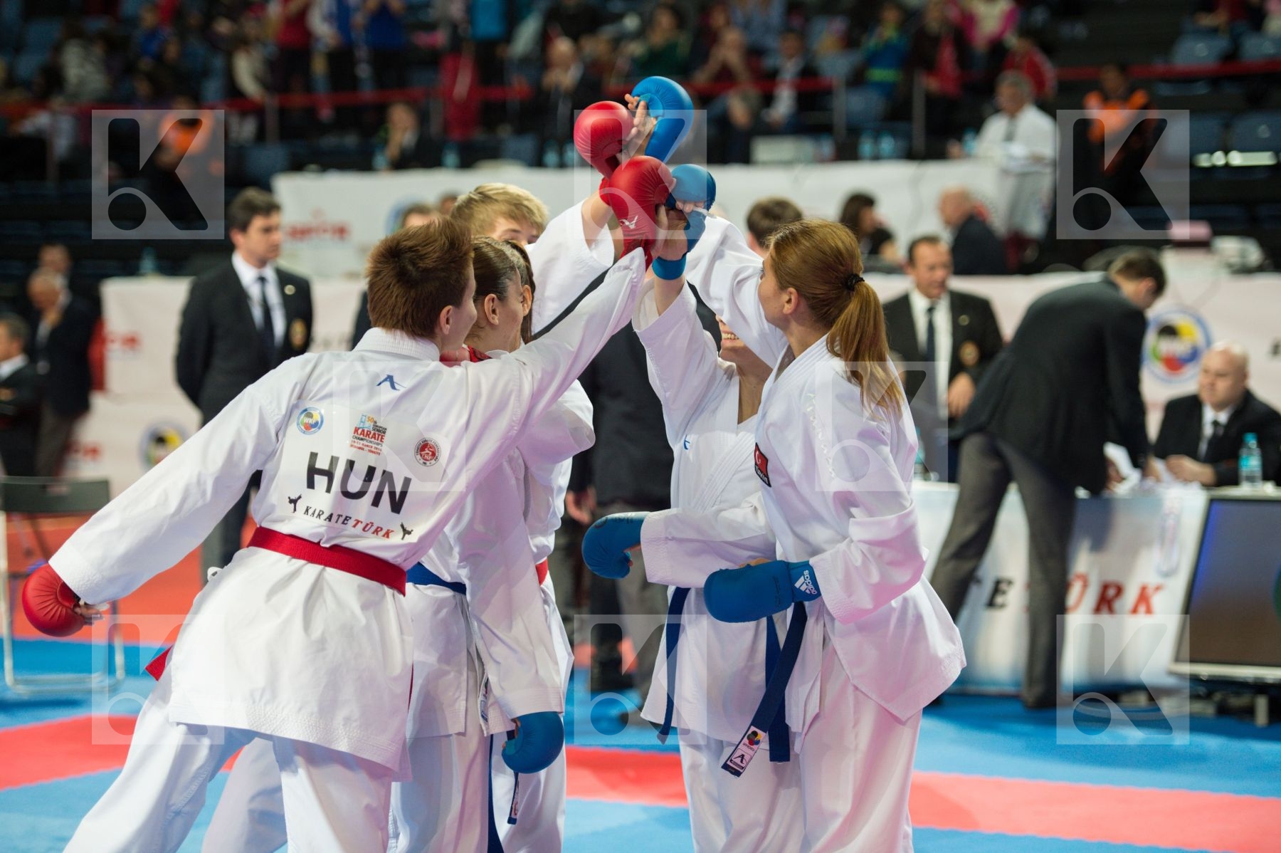 female Hungary kumite team top Turkey