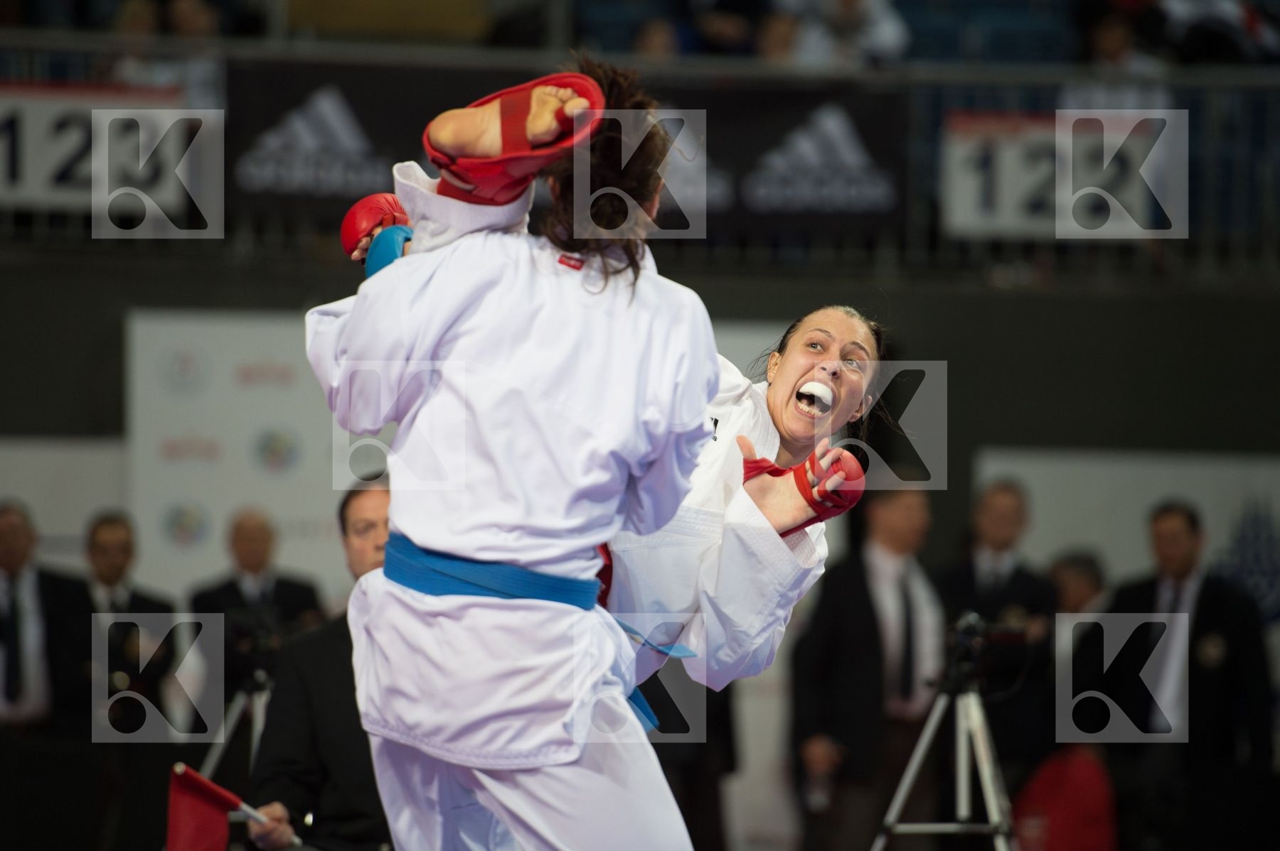 female kumite Montenegro Russian Federation team top