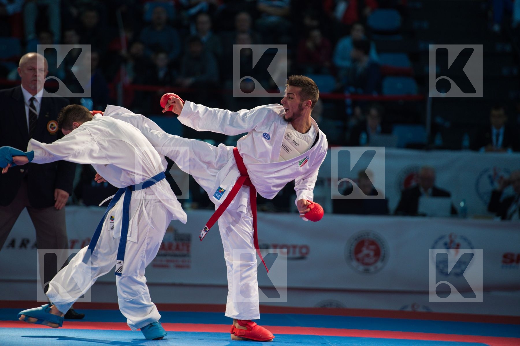 -60 kg Agoudjil Sofiane finals France Italy KO kumite Maresca Lu
