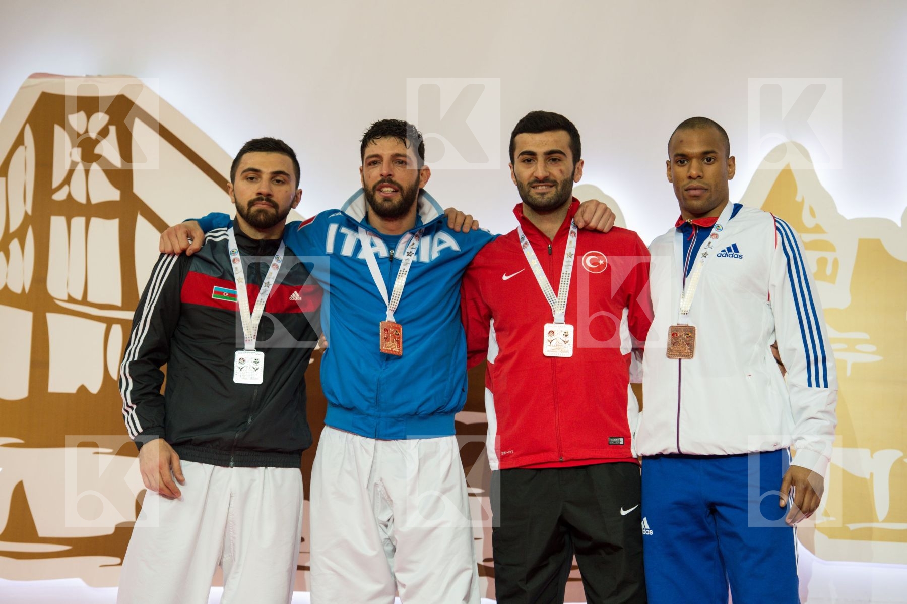 -84 kg Aktas Ugur Azerbaijan France Grillon Kenji Italy kumite M