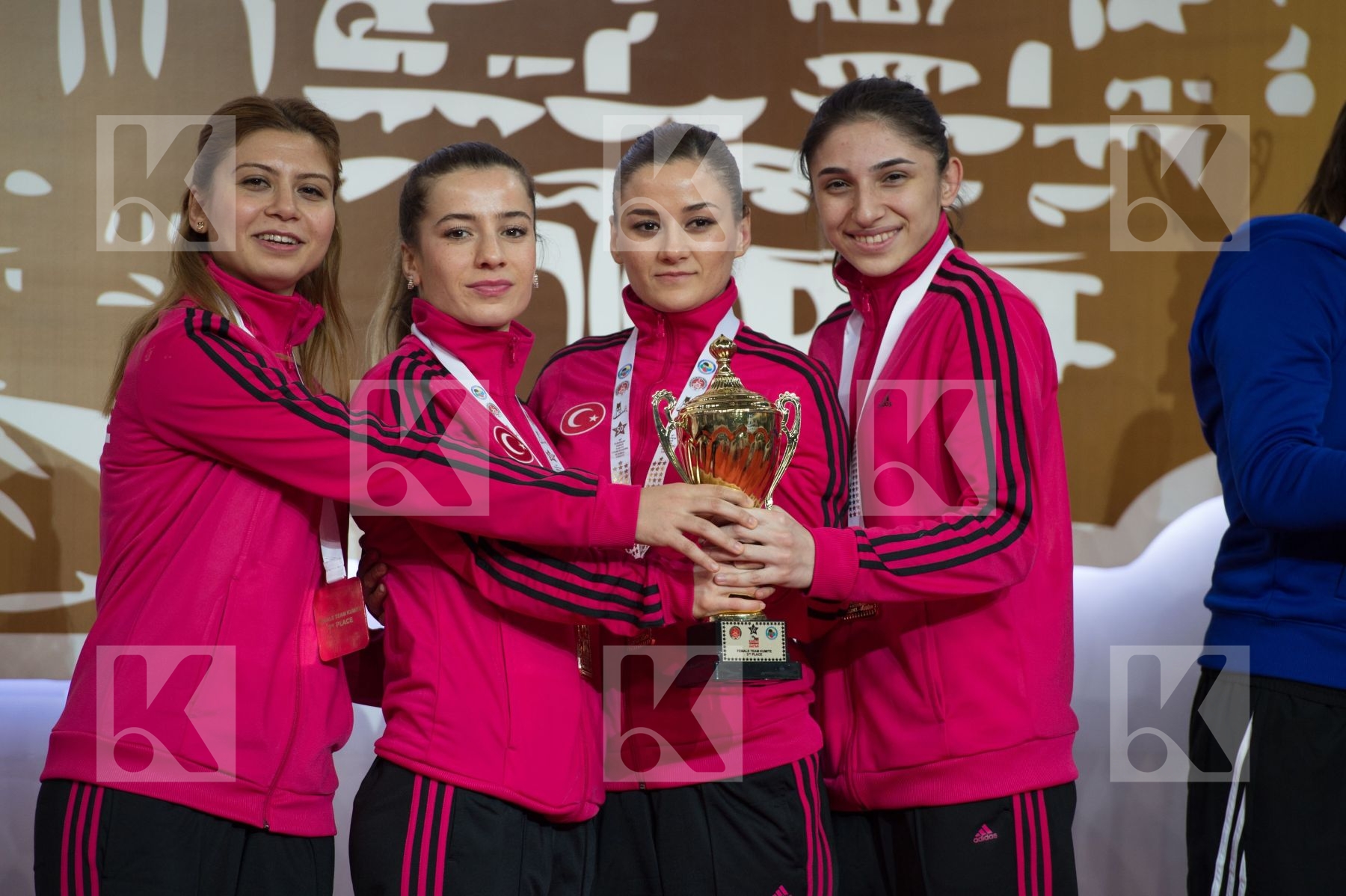 female podiums team Turkey