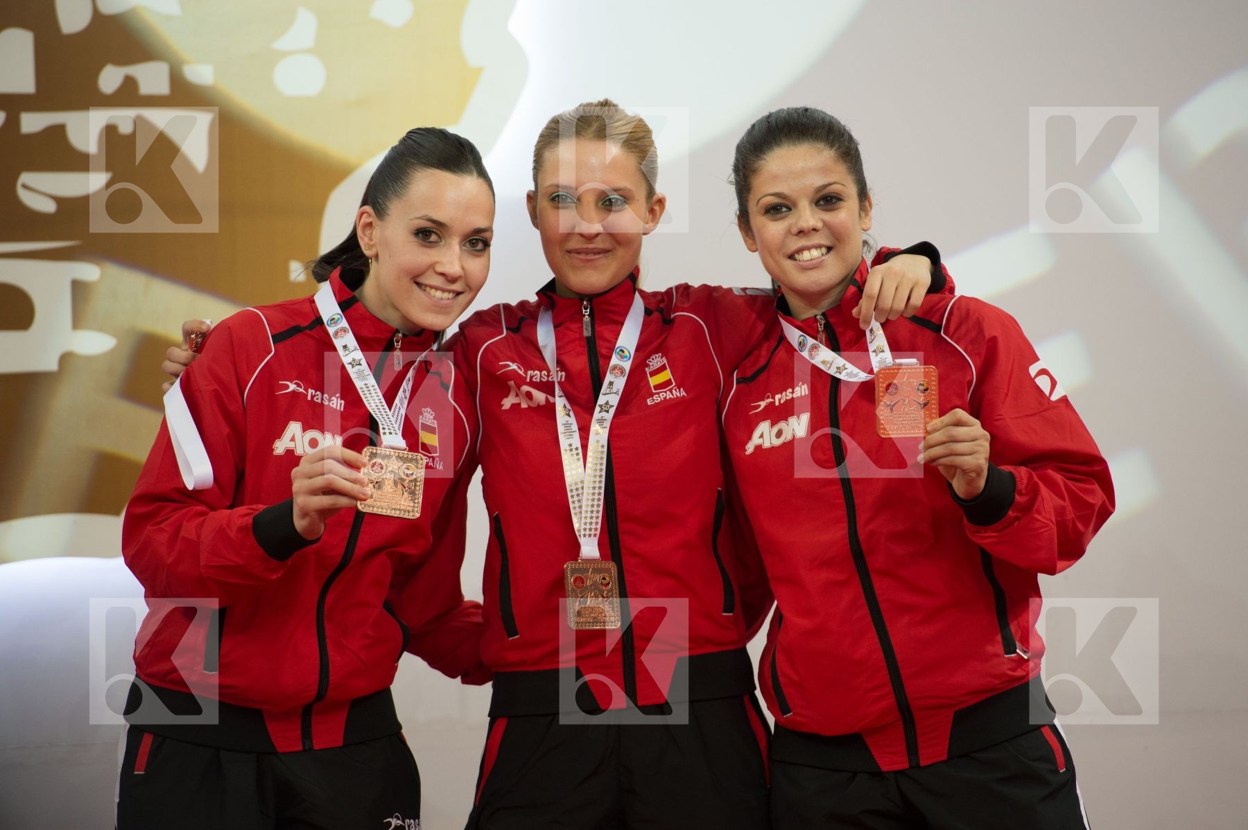 female kata podiums Spain team