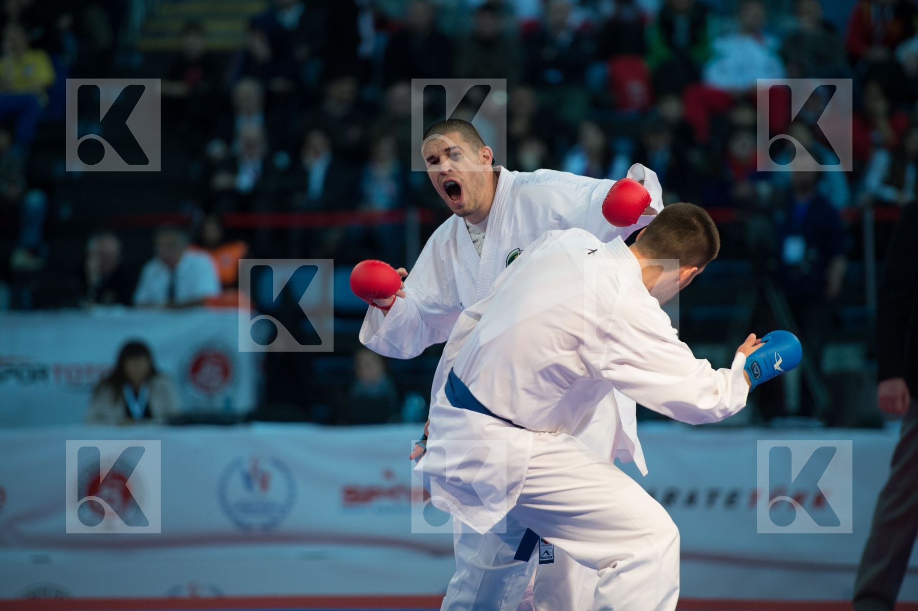+84 kg bronze match Fyr Of Macedonia kumite male Nestorovski Mar