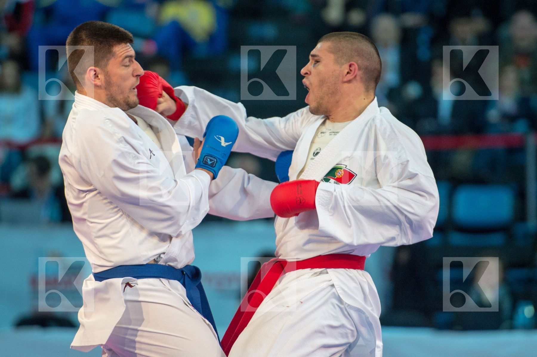 +84 kg bronze match Fyr Of Macedonia kumite male Nestorovski Mar