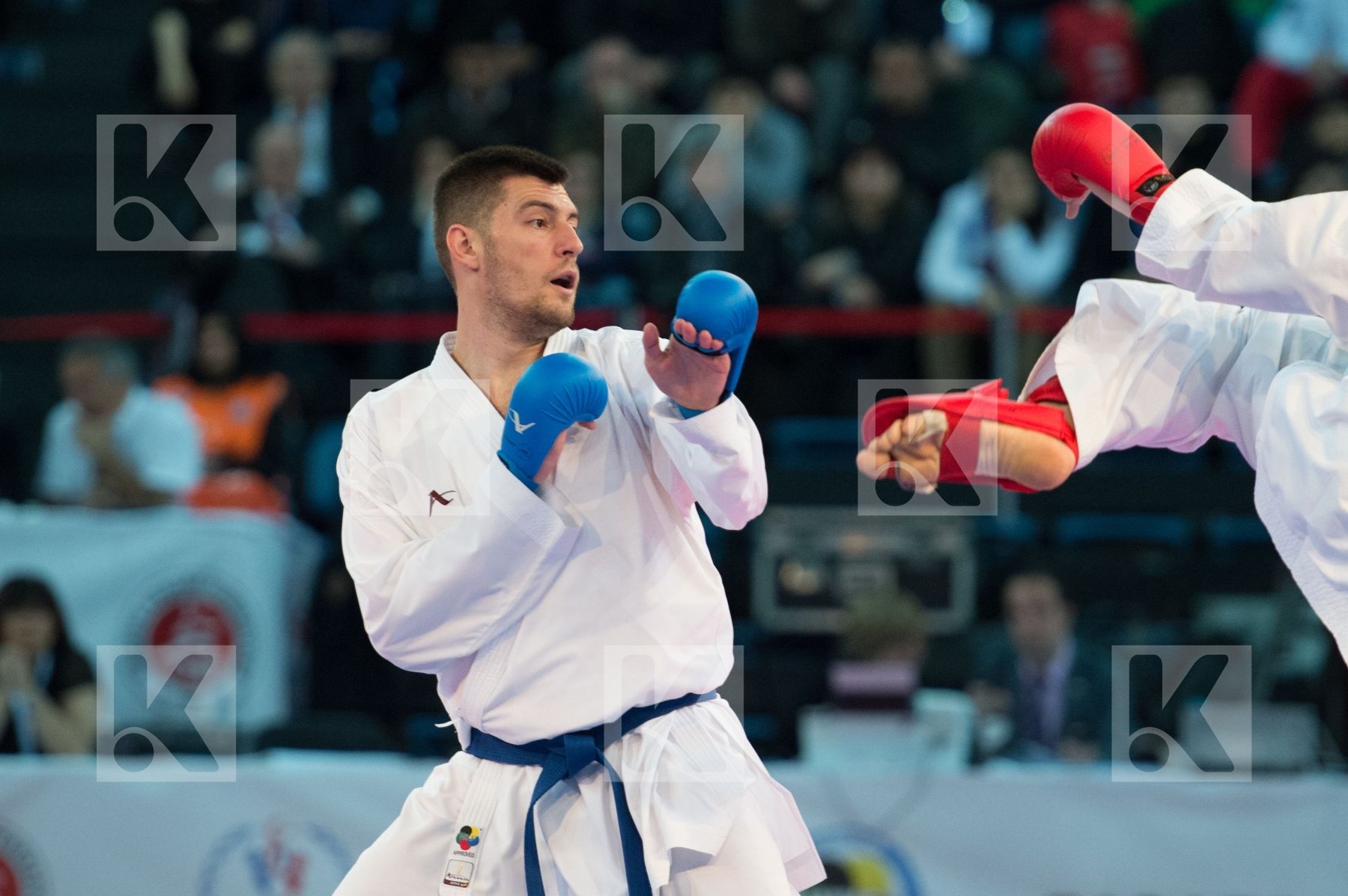 +84 kg bronze match Fyr Of Macedonia kumite male Nestorovski Mar
