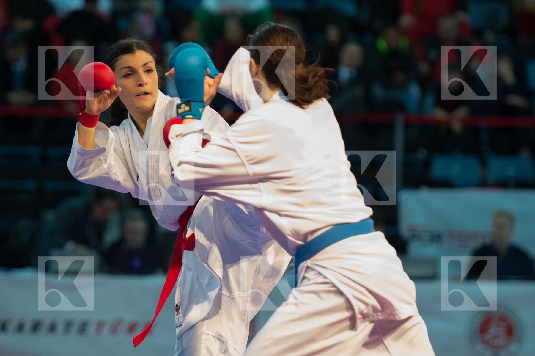 -68 kg bronze match female Greece kumite Montenegro Panetsidou V