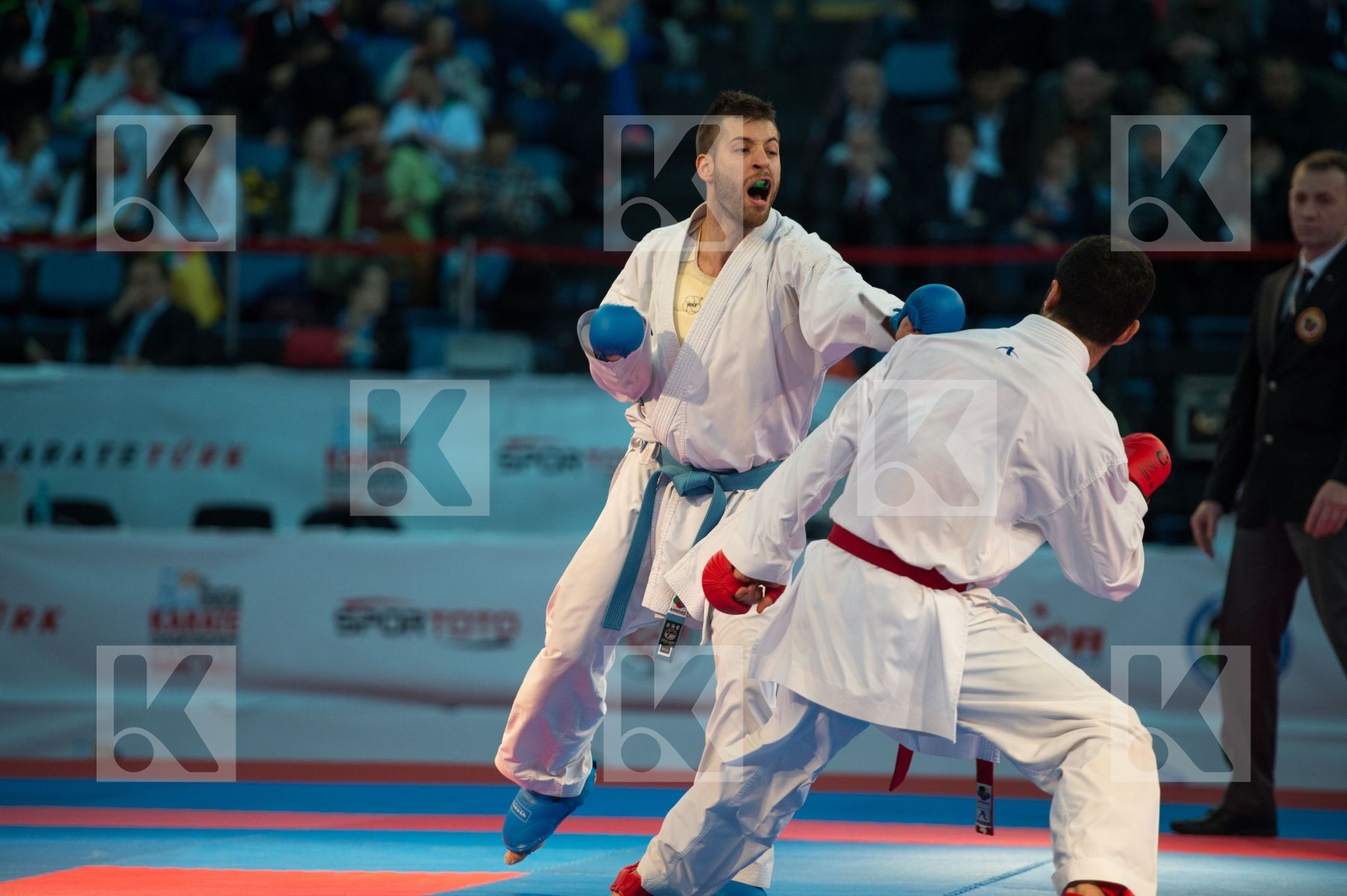 -84 kg Aktas Ugur bronze match Greece kumite male Turkey Tzanos