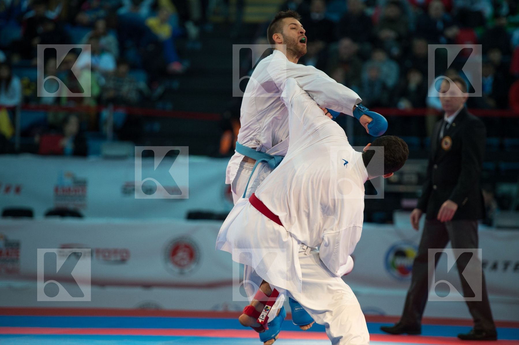 -84 kg Aktas Ugur bronze match Greece kumite male Turkey Tzanos