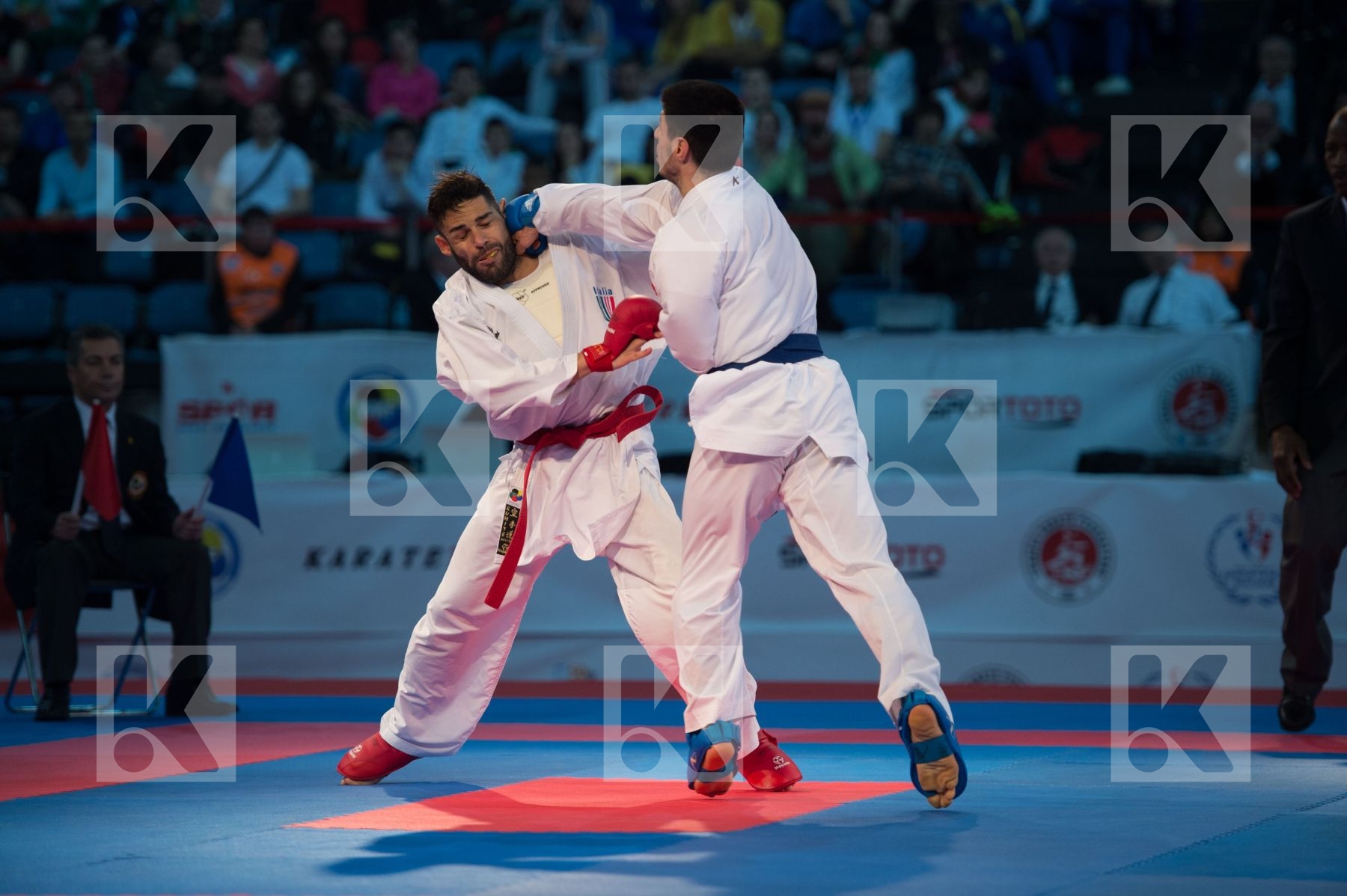 -75 kg bronze match Busa Luigi Eltemur Erman finals Italy kumite
