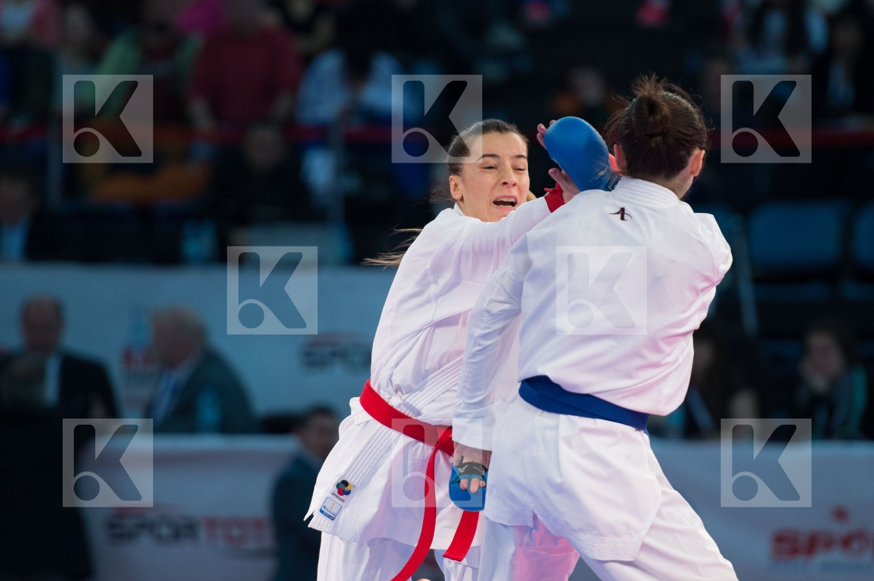 -50 kg bronze match Kryva Kateryna kumite Ozcelik Serap Turkey U