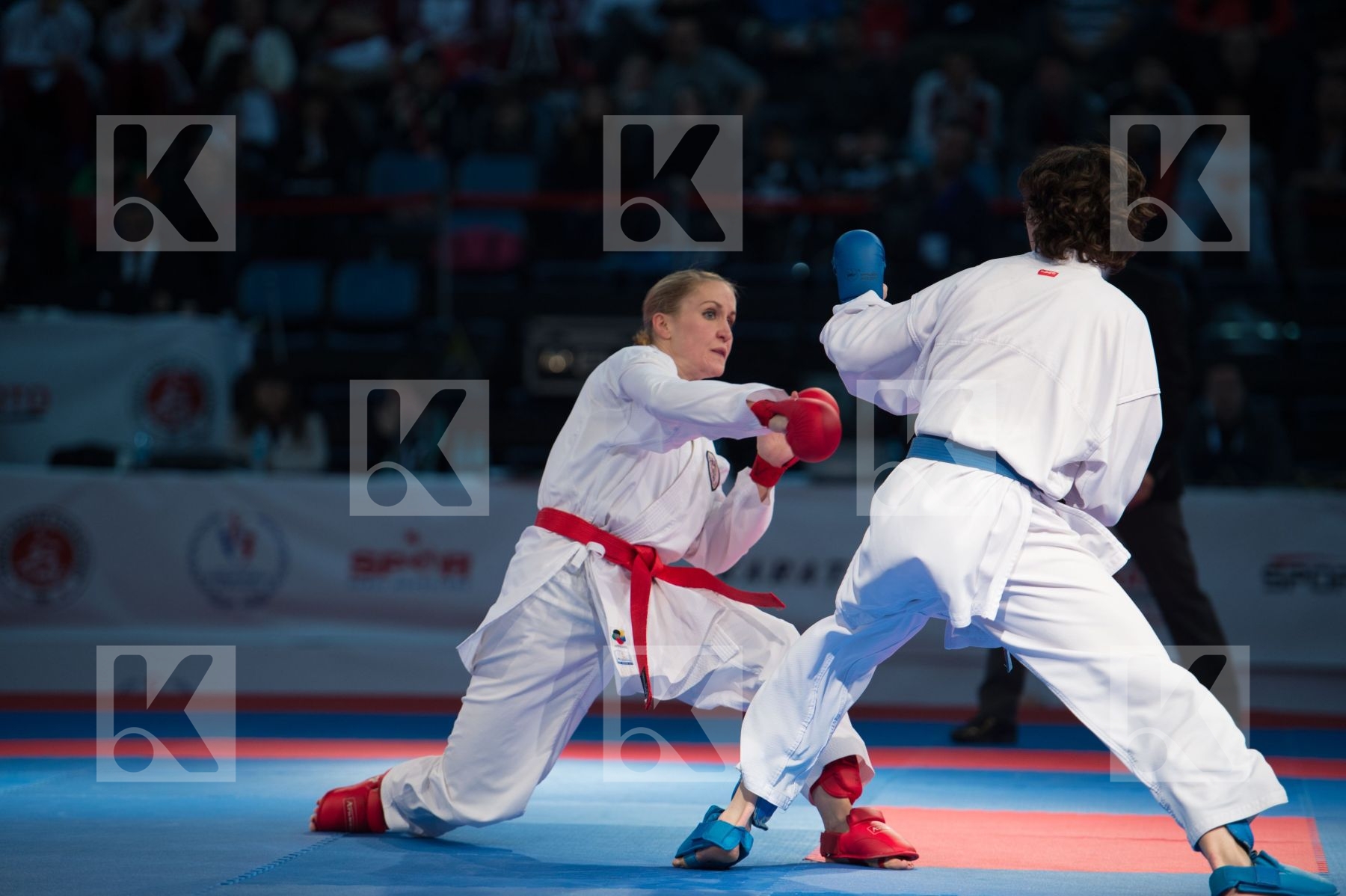 Austria bronze match female kumite Montenegro team