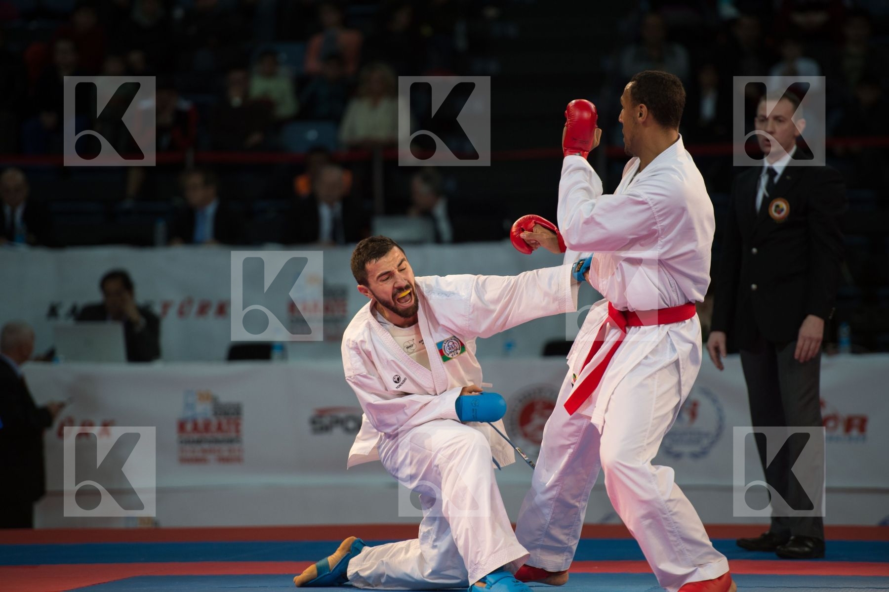 Azerbaijan bronze match Germany kumite male Mamayev Aykhan team