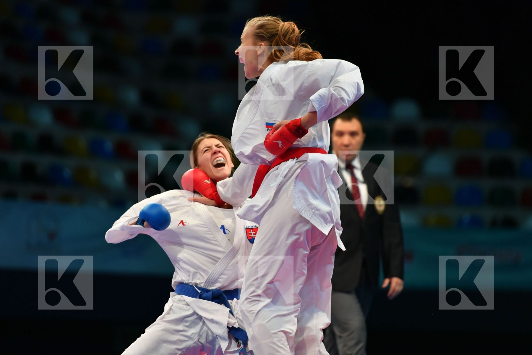Female kumite 68+ kg Russian federation Slovakia Tatarova Domini