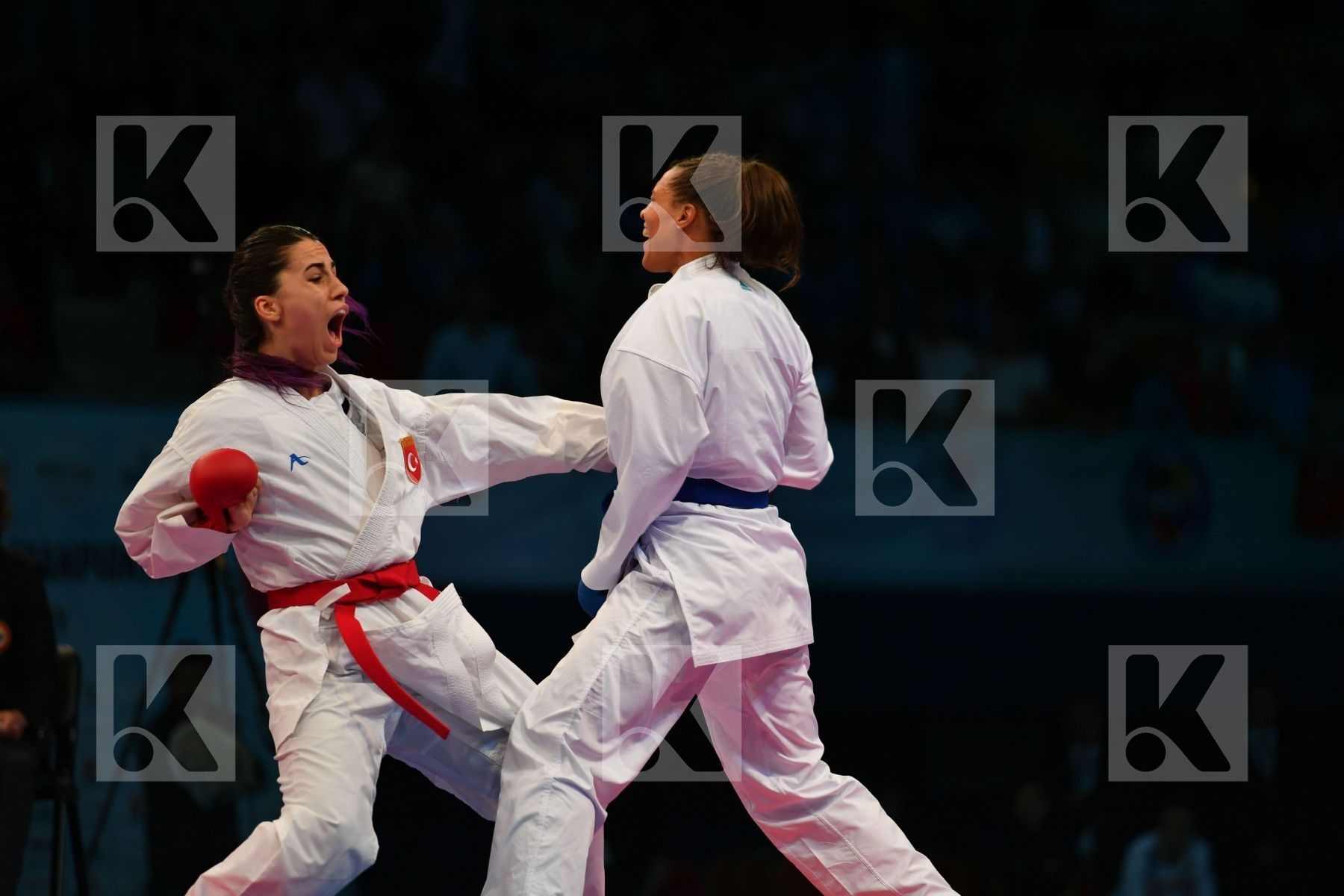Female kumite 68+ kg Florentin Anne laure France Hocaoglu Meltem