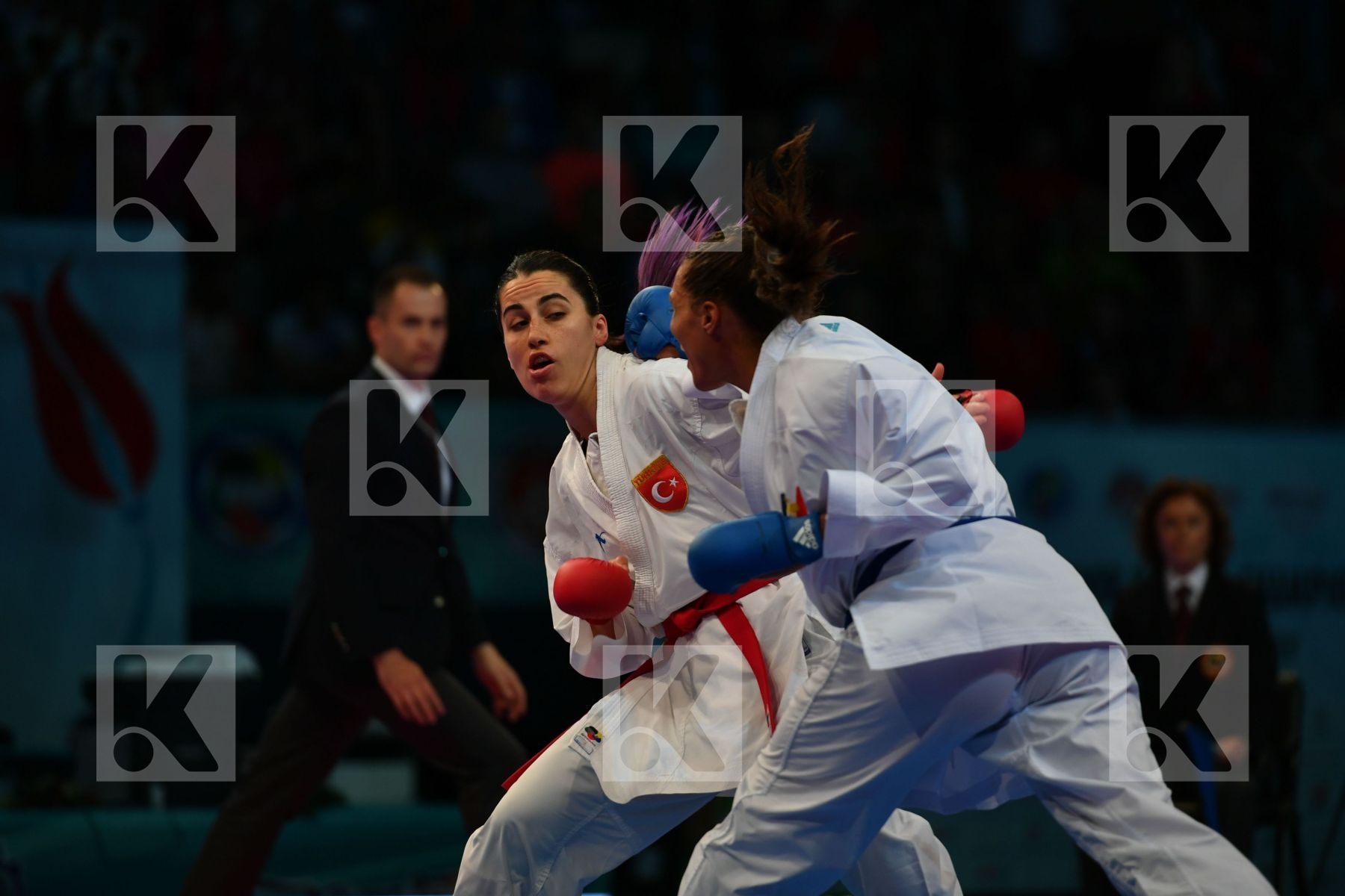 Female kumite 68+ kg Florentin Anne laure France Hocaoglu Meltem