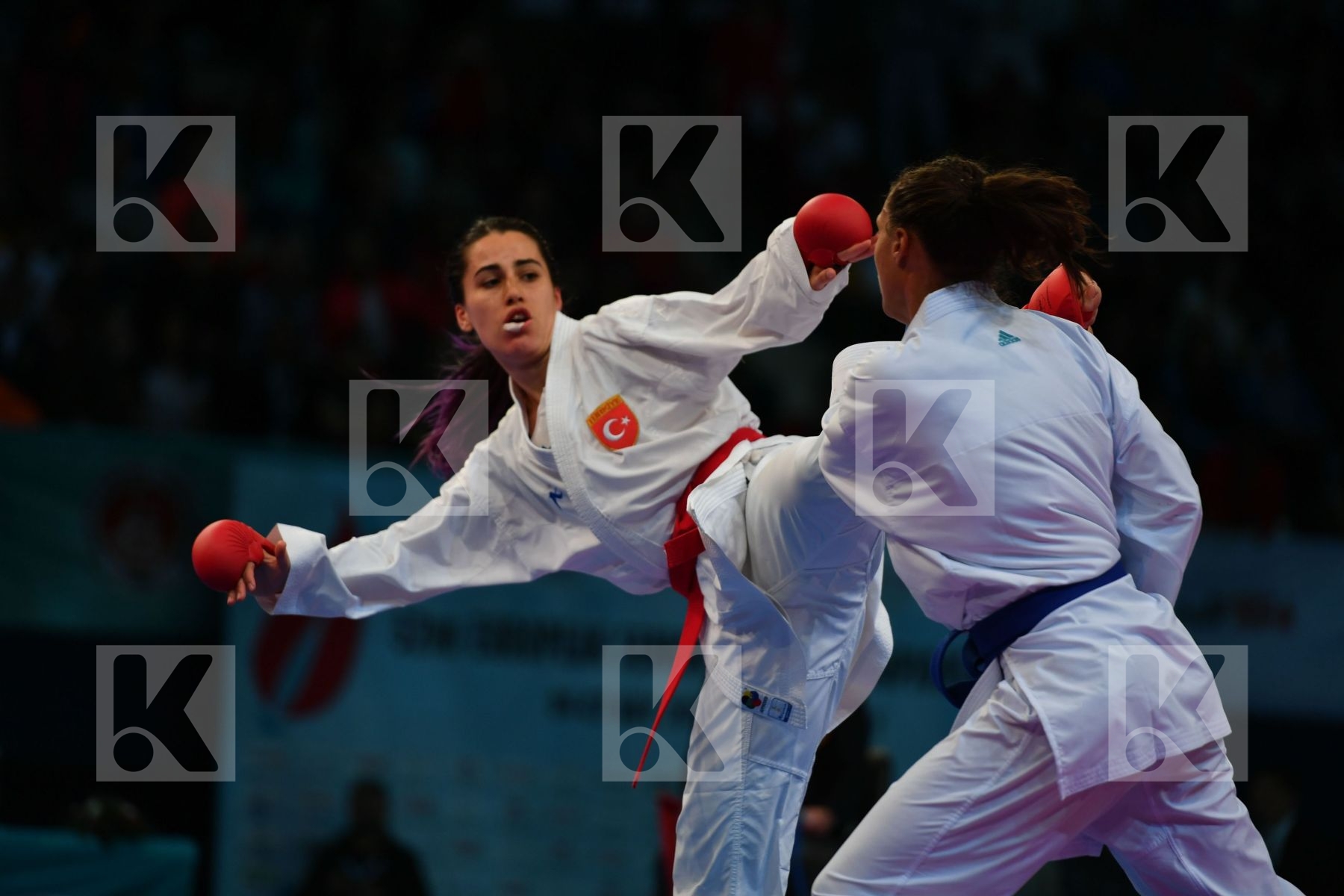 Female kumite 68+ kg Florentin Anne laure France Hocaoglu Meltem