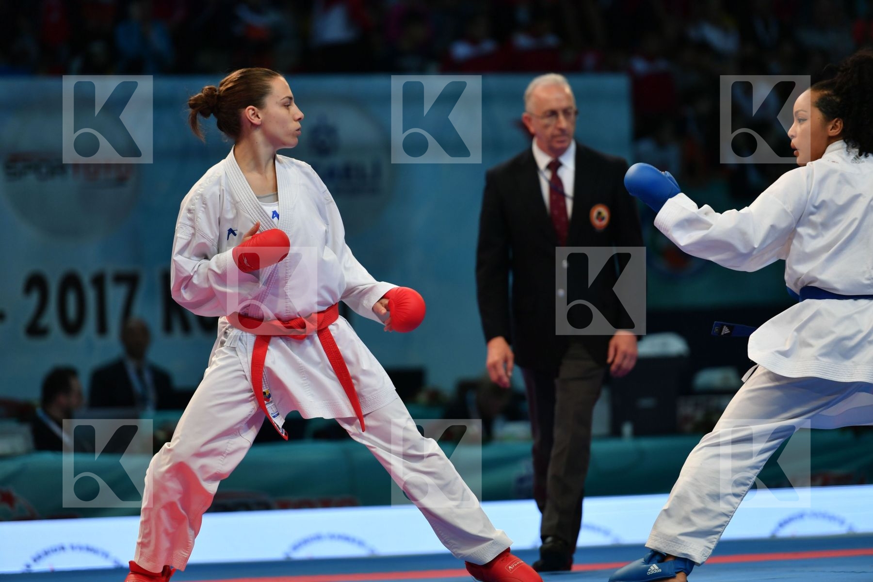 Female kumite -61 kg France Ignace Lucie Prekovic Jovana Serbia