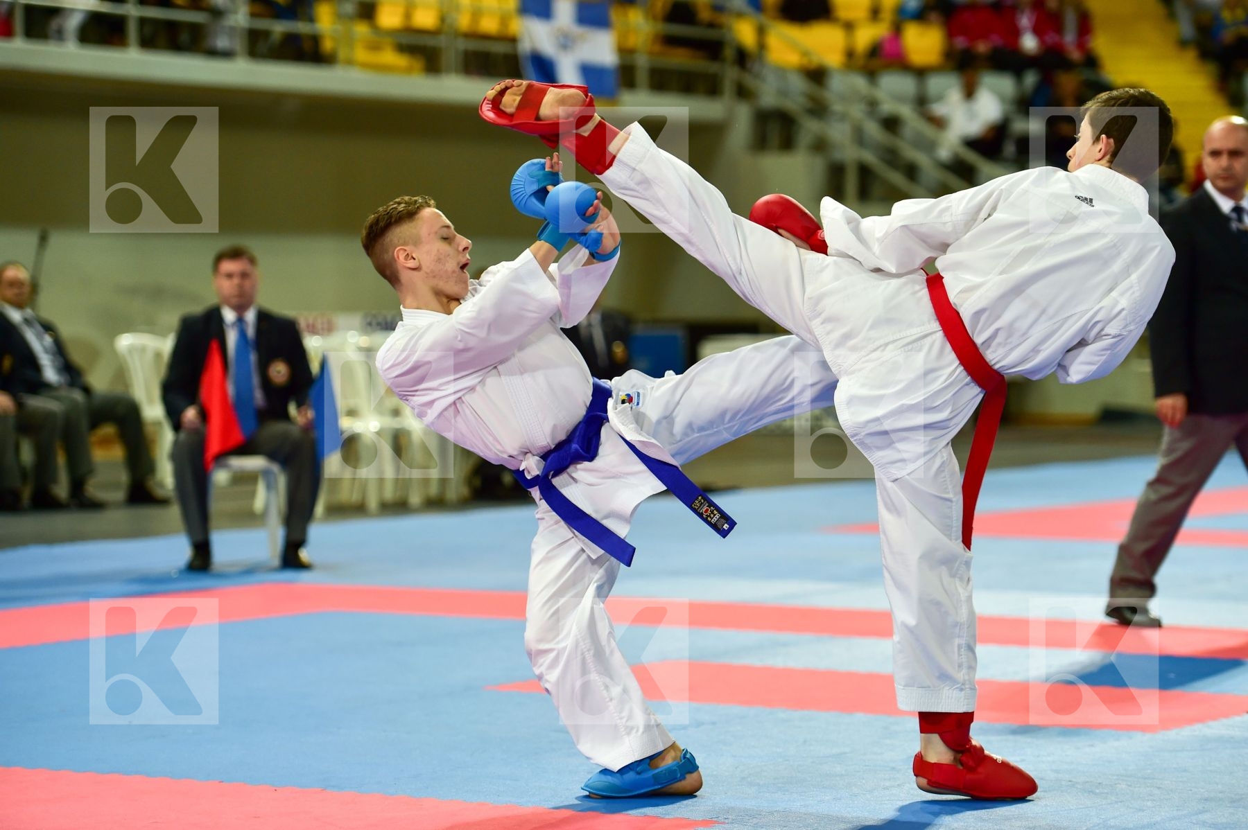 -55 Kg France Italy Junior Kumite Male Marchese Samuele Merienne