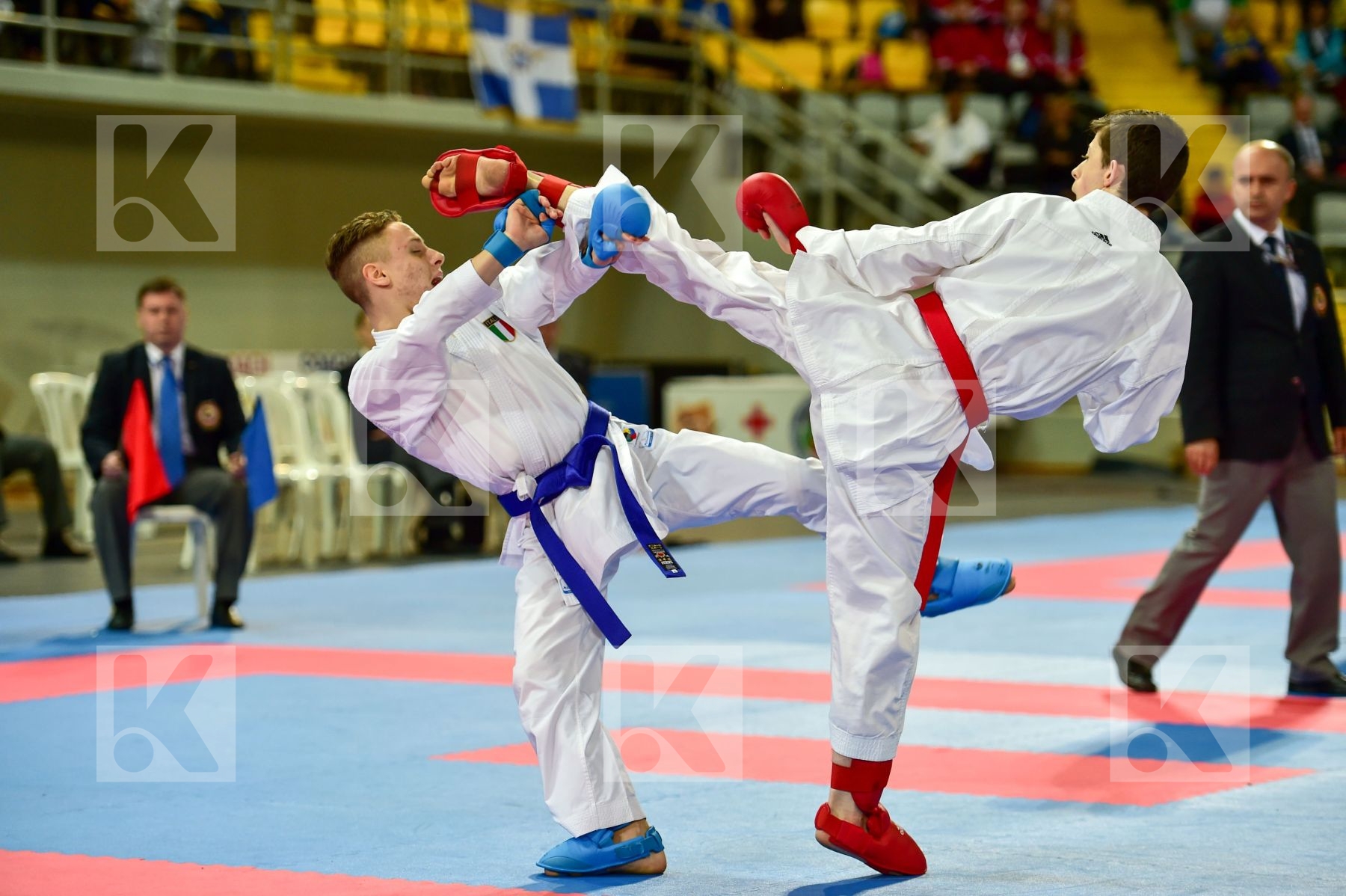 -55 Kg France Italy Junior Kumite Male Marchese Samuele Merienne