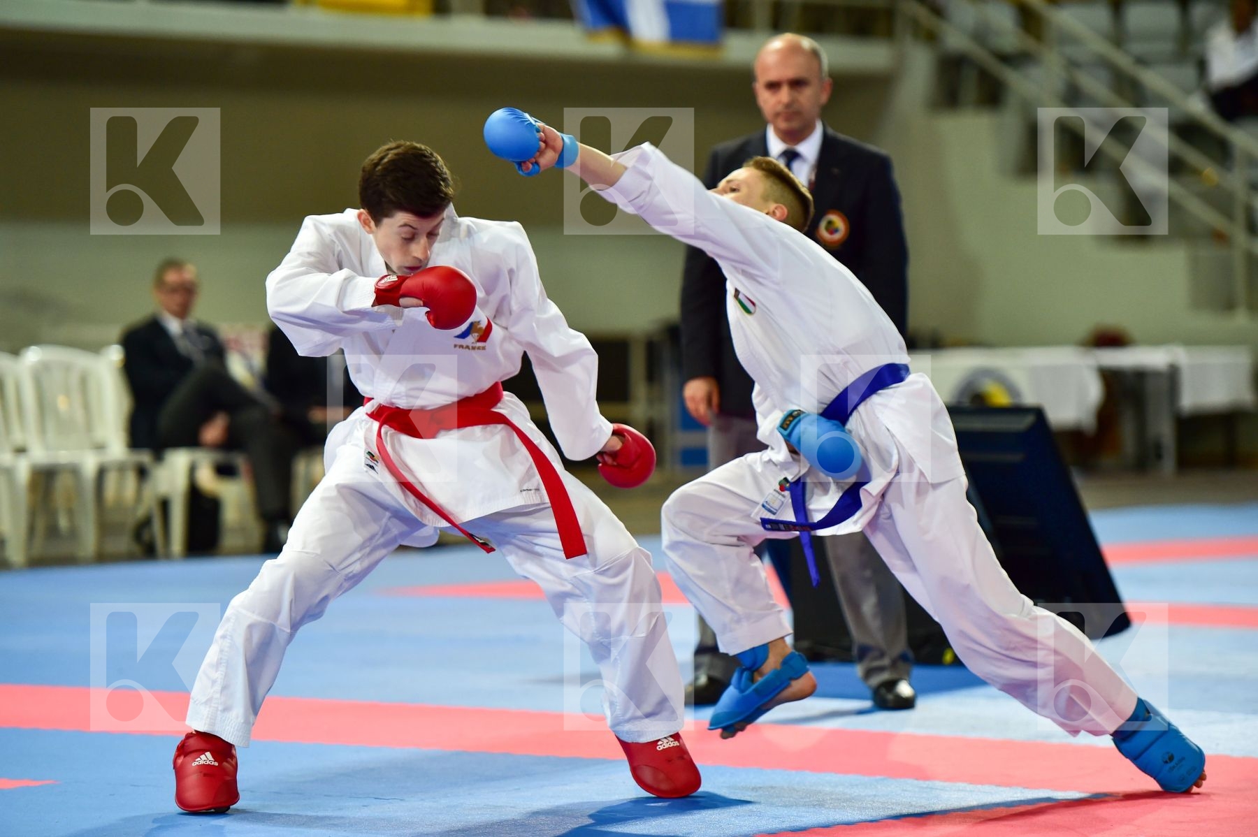 -55 Kg France Italy Junior Kumite Male Marchese Samuele Merienne