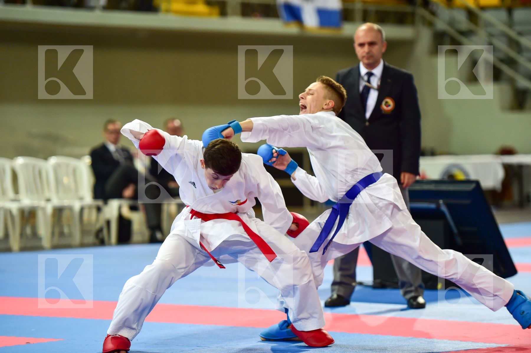 -55 Kg France Italy Junior Kumite Male Marchese Samuele Merienne