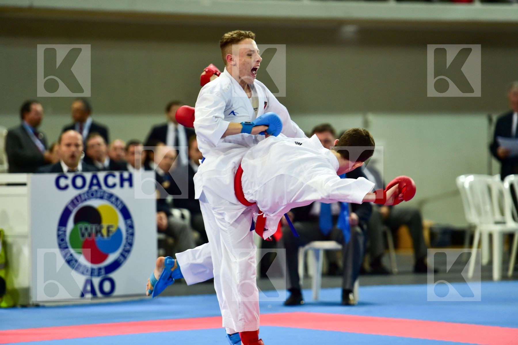 -55 Kg France Italy Junior Kumite Male Marchese Samuele Merienne